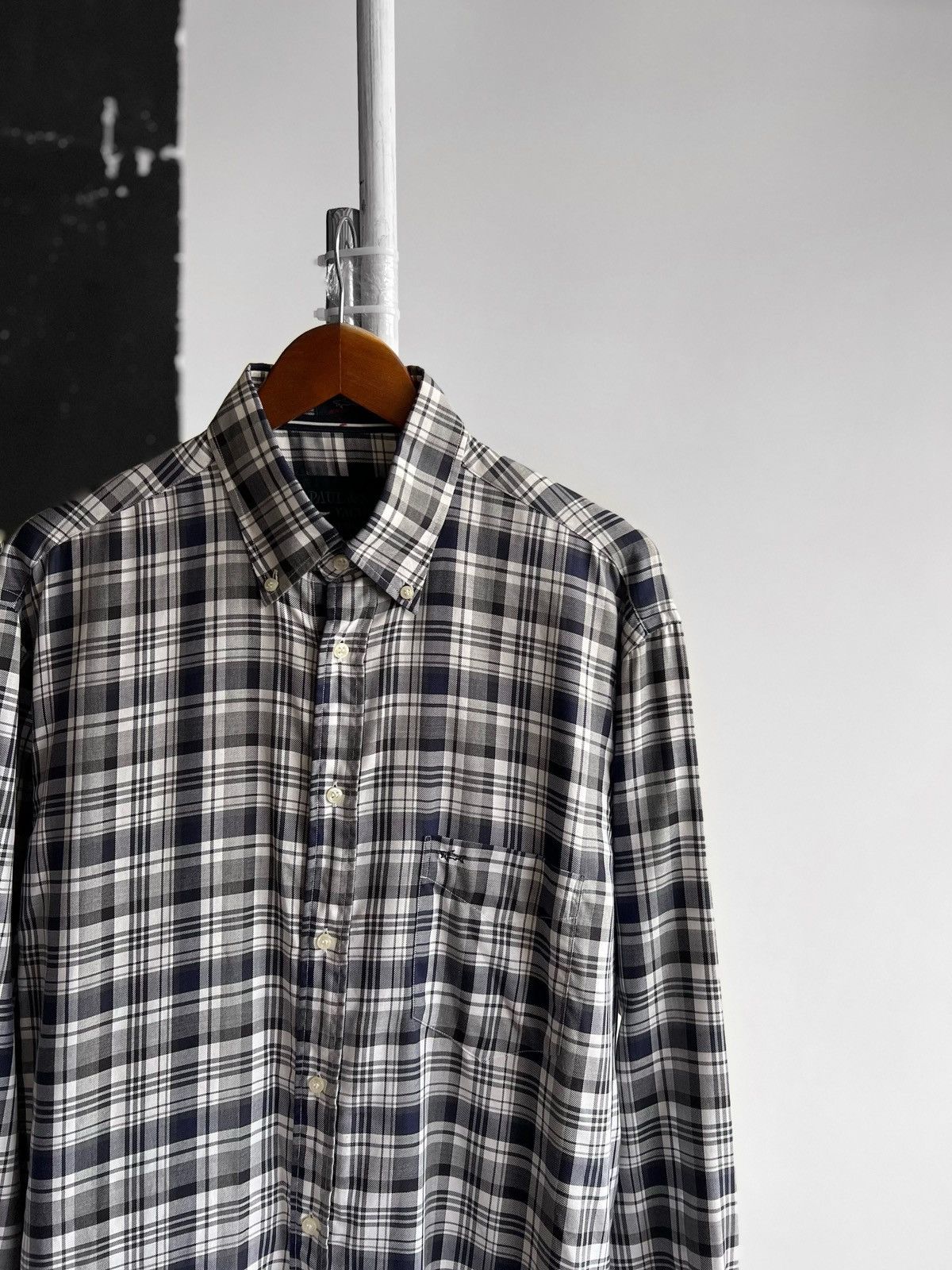 Designer × Paul & Shark Paul&Shark Yachting Mens Plaid Long Sleeve Button Shirt Size US XL / EU 56 / 4 - 2 Thumbnail