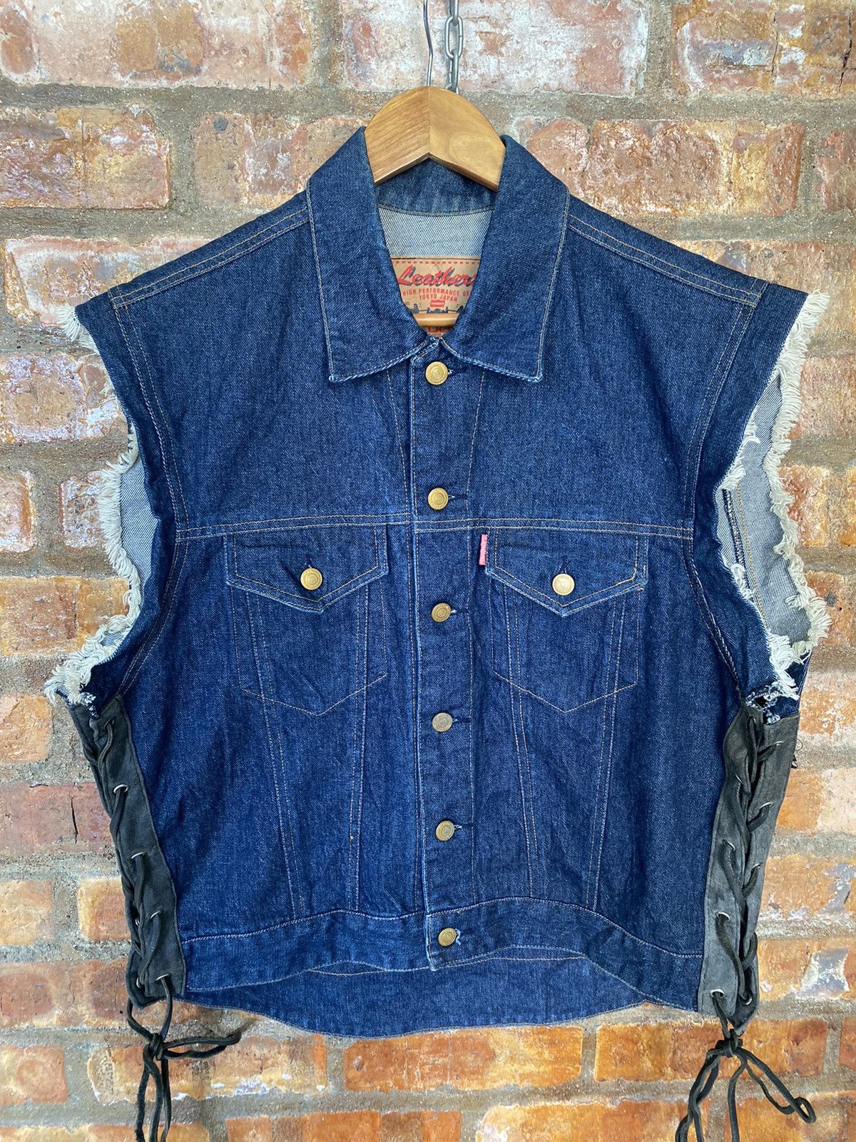 Kadoya Vtg Kadoya Leather Black rose patches motorcycles Size US XL / EU 56 / 4 - 6 Thumbnail