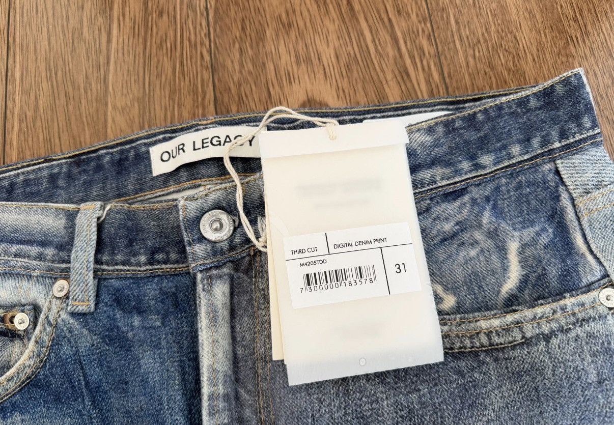Our Legacy OUR LEGACY 25SS THIRD CUT DIGITAL DENIM PANTS Size US 31 - 3 Thumbnail