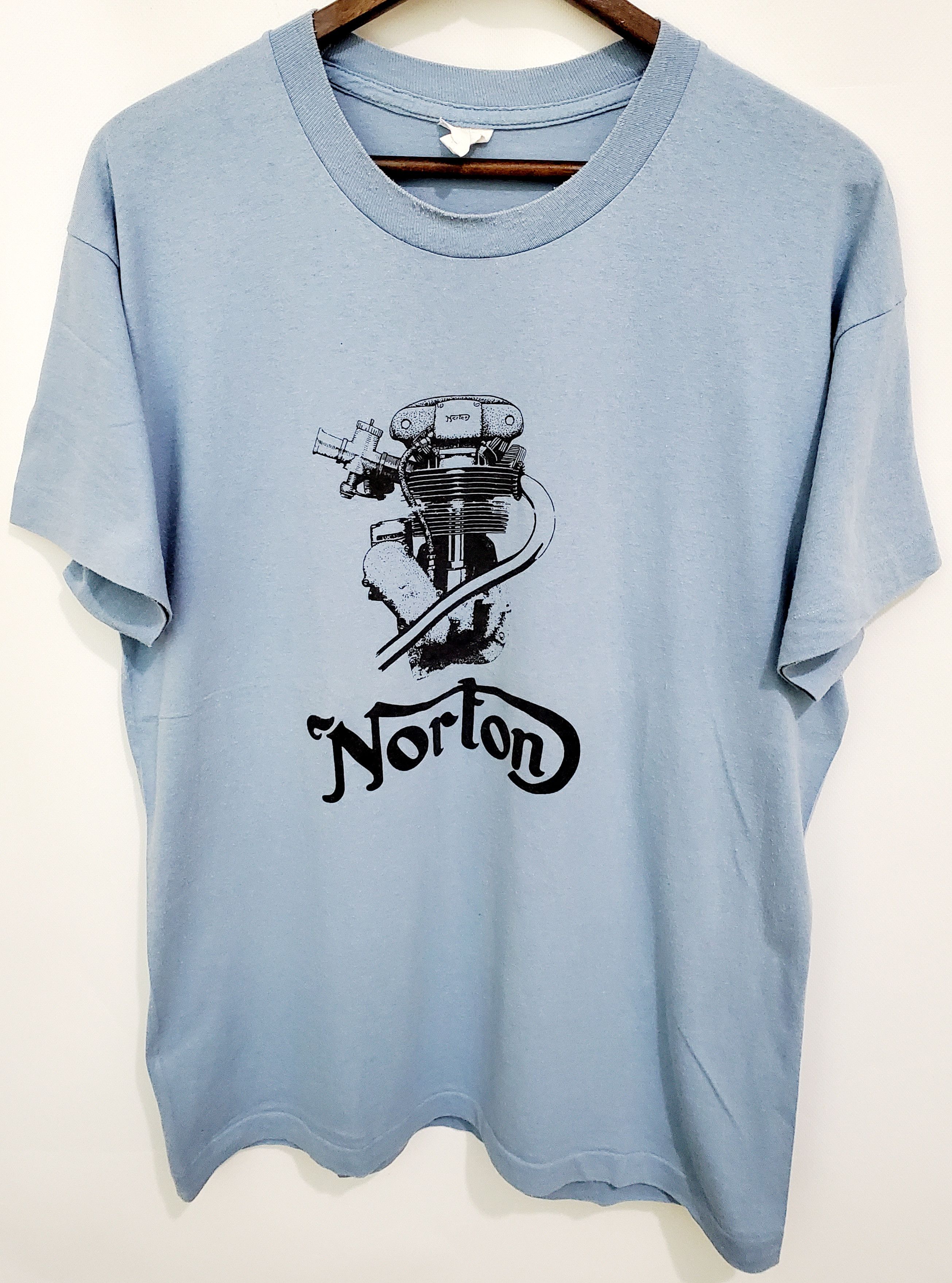 Norton × Vintage Vintage 80’s - the Unapproachable Norton rare designshirt L Size US L / EU 52-54 / 3 - 1 Thumbnail