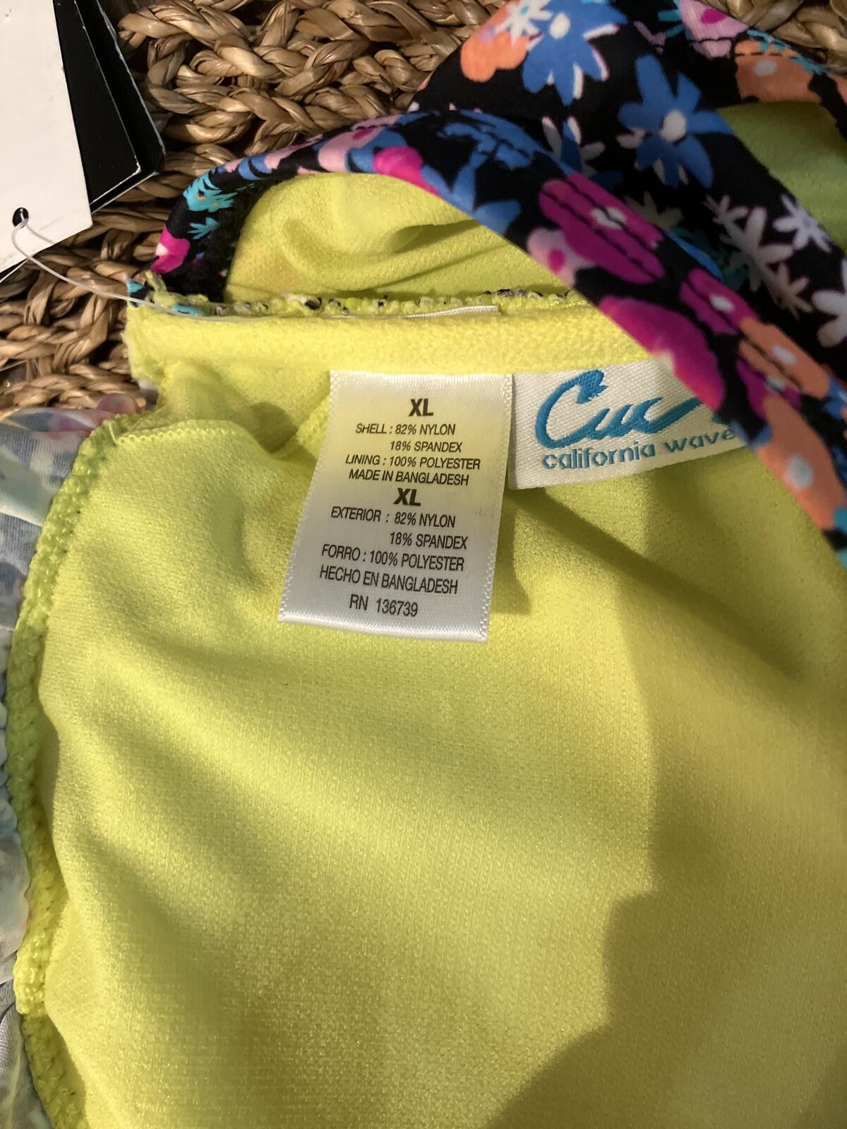 Other NWT Curves CA Waves Created Floral Smocked Tube Top Size XL / US 12-14 / IT 48-50 - 4 Thumbnail