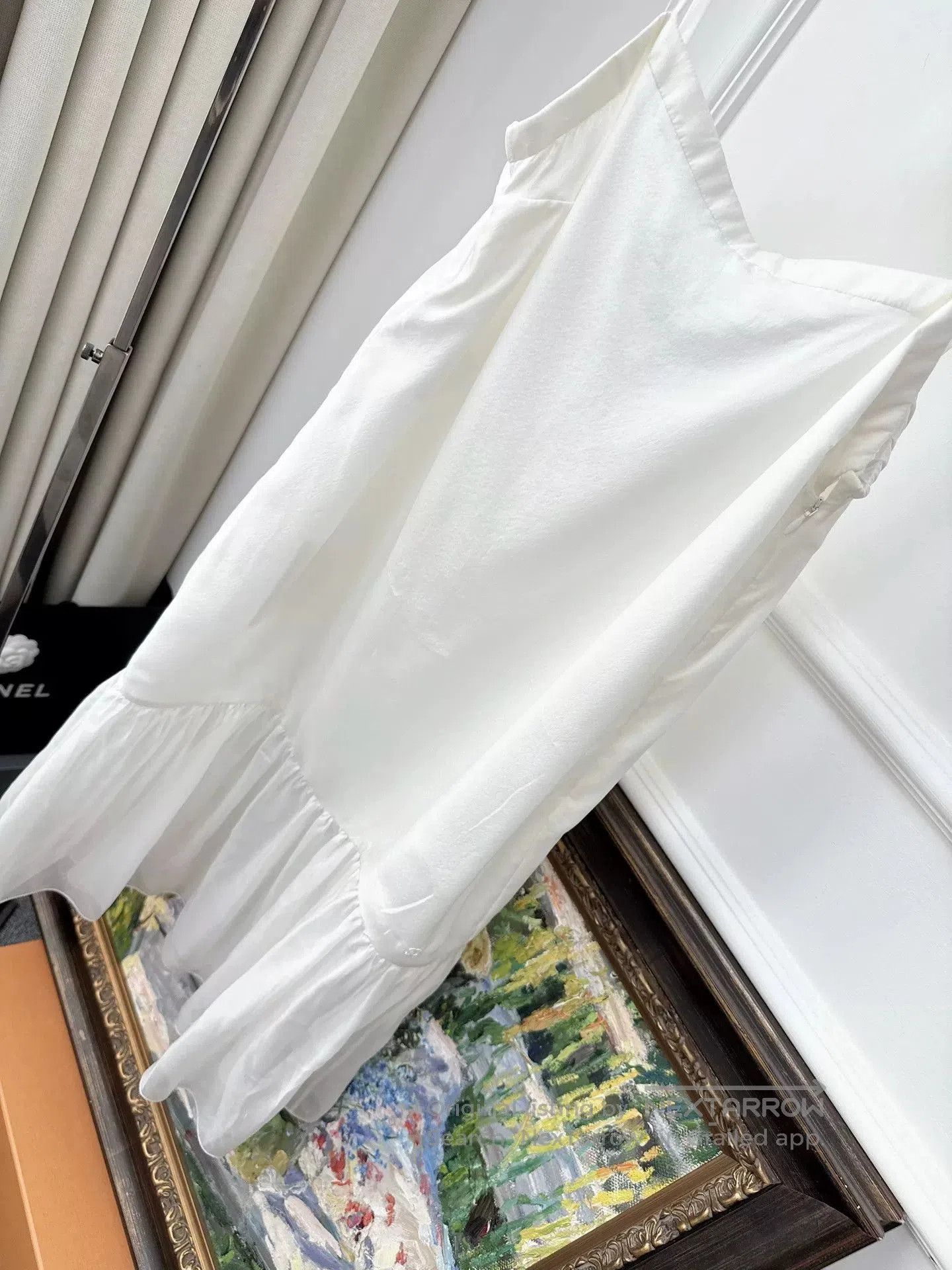 Chanel chanel white silk dress spring summer collection. Size US 36 / EU 52 - 2 Thumbnail