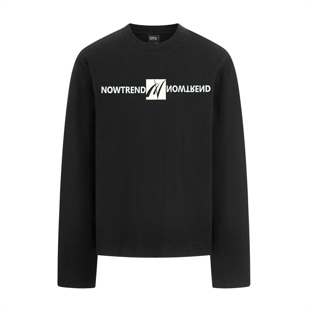 Vintage Loose round neck men's letter print long sleeve T-shirt Size US M / EU 48-50 / 2 - 1 Thumbnail