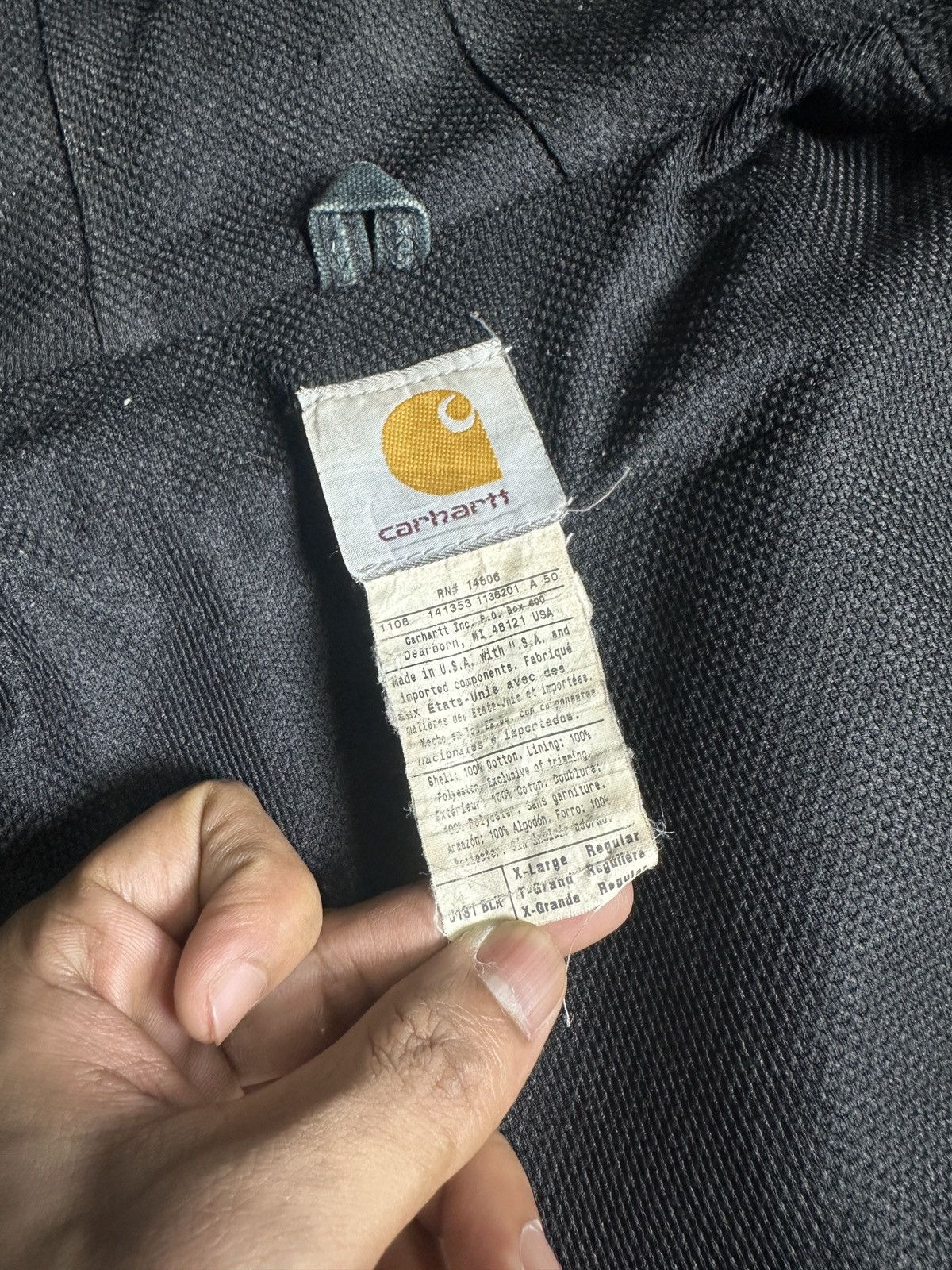 Carhartt Carhartt J131 BLK Active Jacket Black Made in USA boxy fit. Size US XL / EU 56 / 4 - 10 Thumbnail