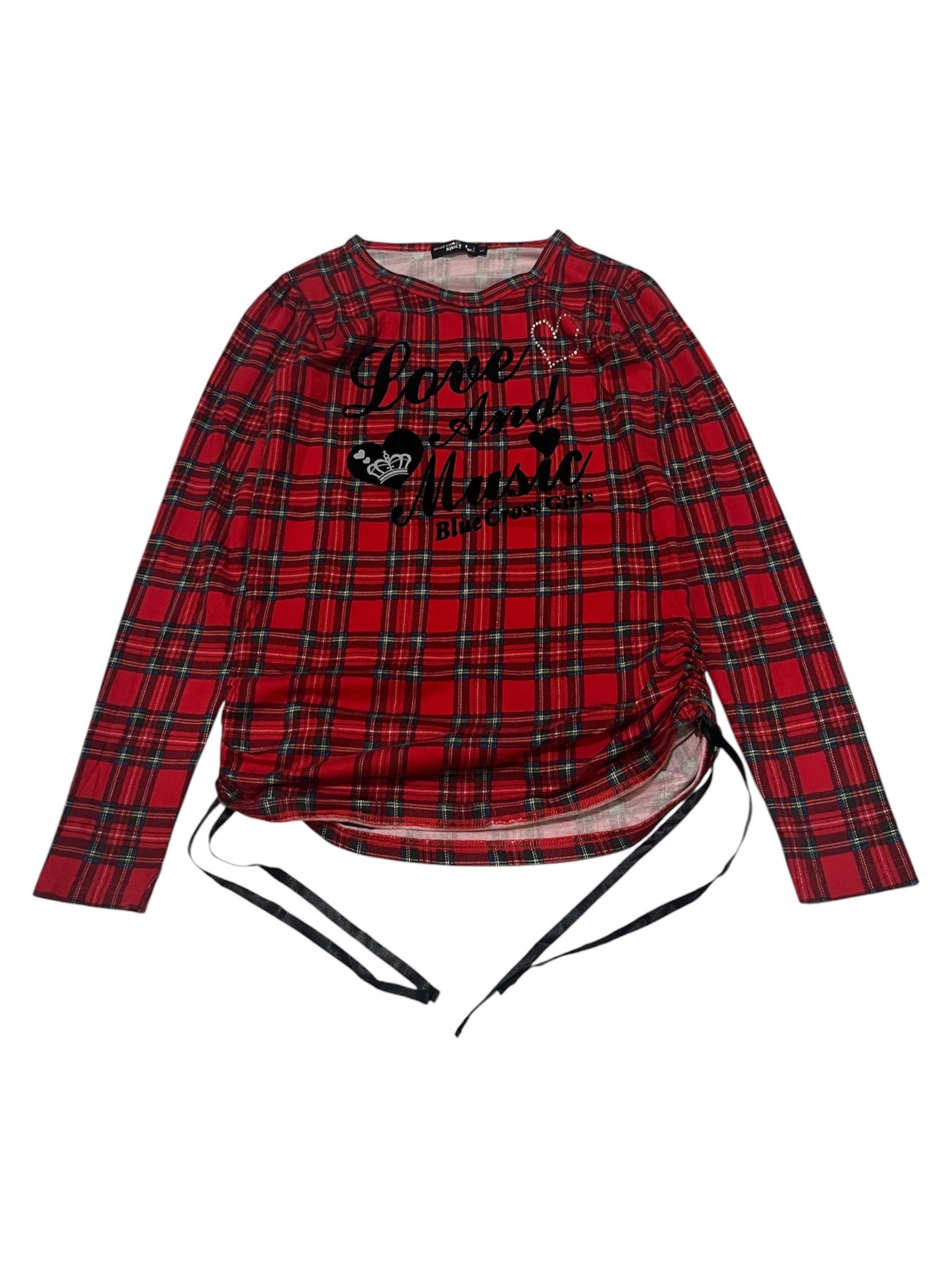 Angel Blue Blue Cross Japan Y2K “Love and Music” Drawstring Long Sleeve Size S / US 4 / IT 40 - 1 Thumbnail