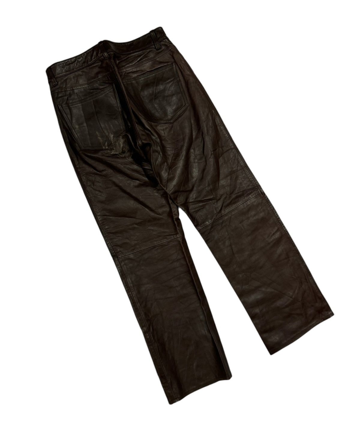 Gap × Vintage Vtg🔥Y2k 2000 Gap Bikers Boot Fit Leather Pants Size US 28 / EU 44 - 9 Thumbnail
