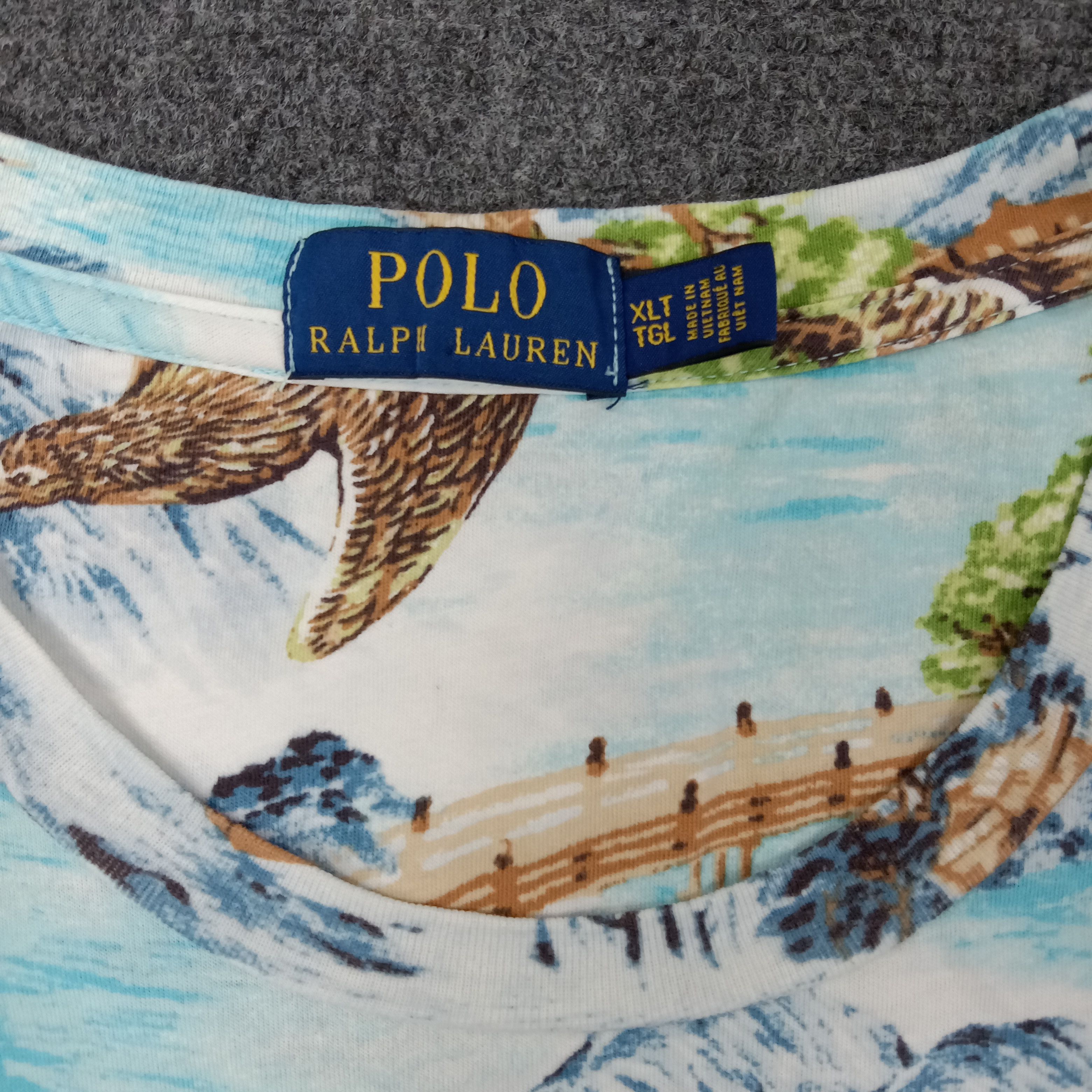 Polo Ralph Lauren Polo by Ralph Lauren Luxury Brand Full Print Tshirt C249N31 Size US XXL / EU 58 / 5 - 4 Thumbnail