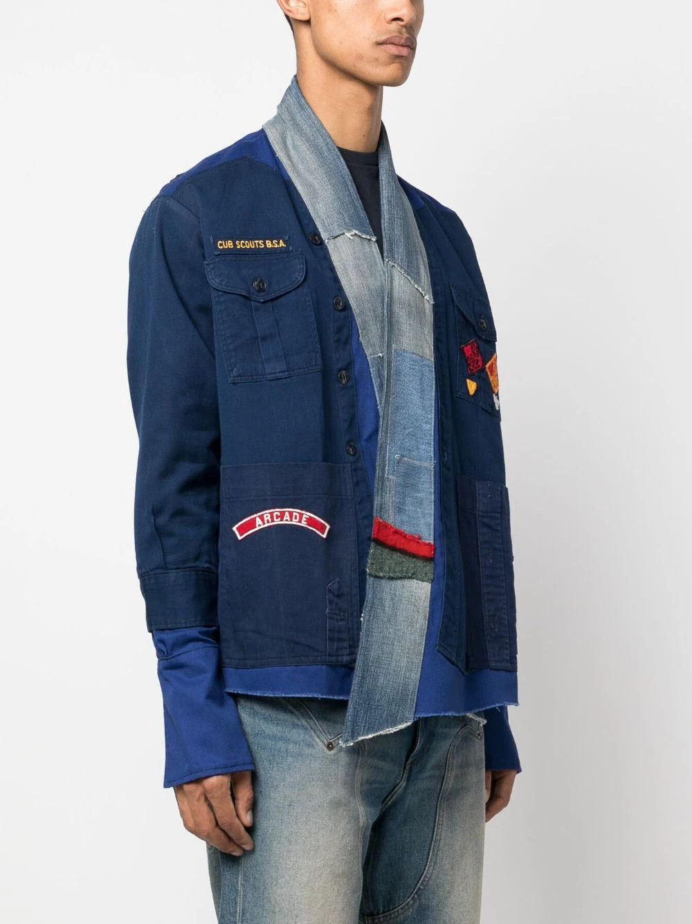 Greg Lauren $2817 NWT Greg Lauren Blue Boyscout GL1 Jacket Size US XL / EU 56 / 4 - 1 Thumbnail