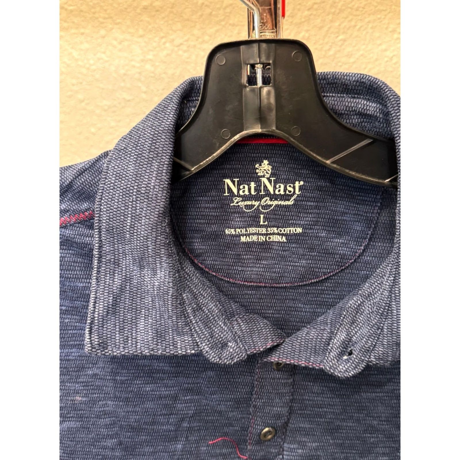 Nat Nast Nat Nast Blue Red POLO SHIRT Large L Mens Short Sleeve Multicolor Polo Shirt Size US L / EU 52-54 / 3 - 2 Thumbnail