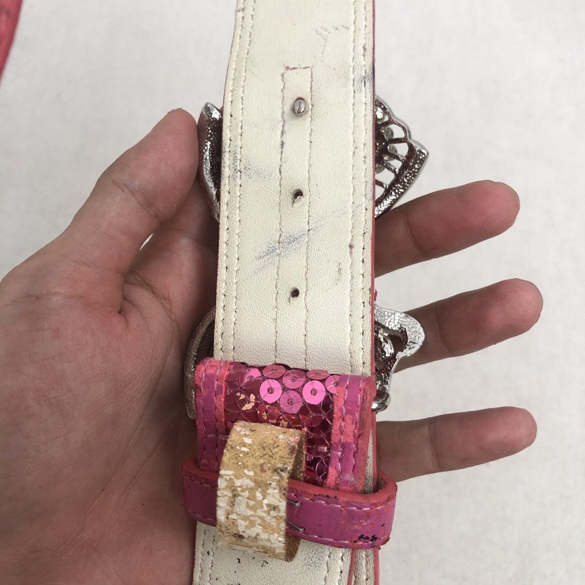 Japanese Brand Pink Blink Blink With Ribbon Belt Size 38 - 4 Thumbnail
