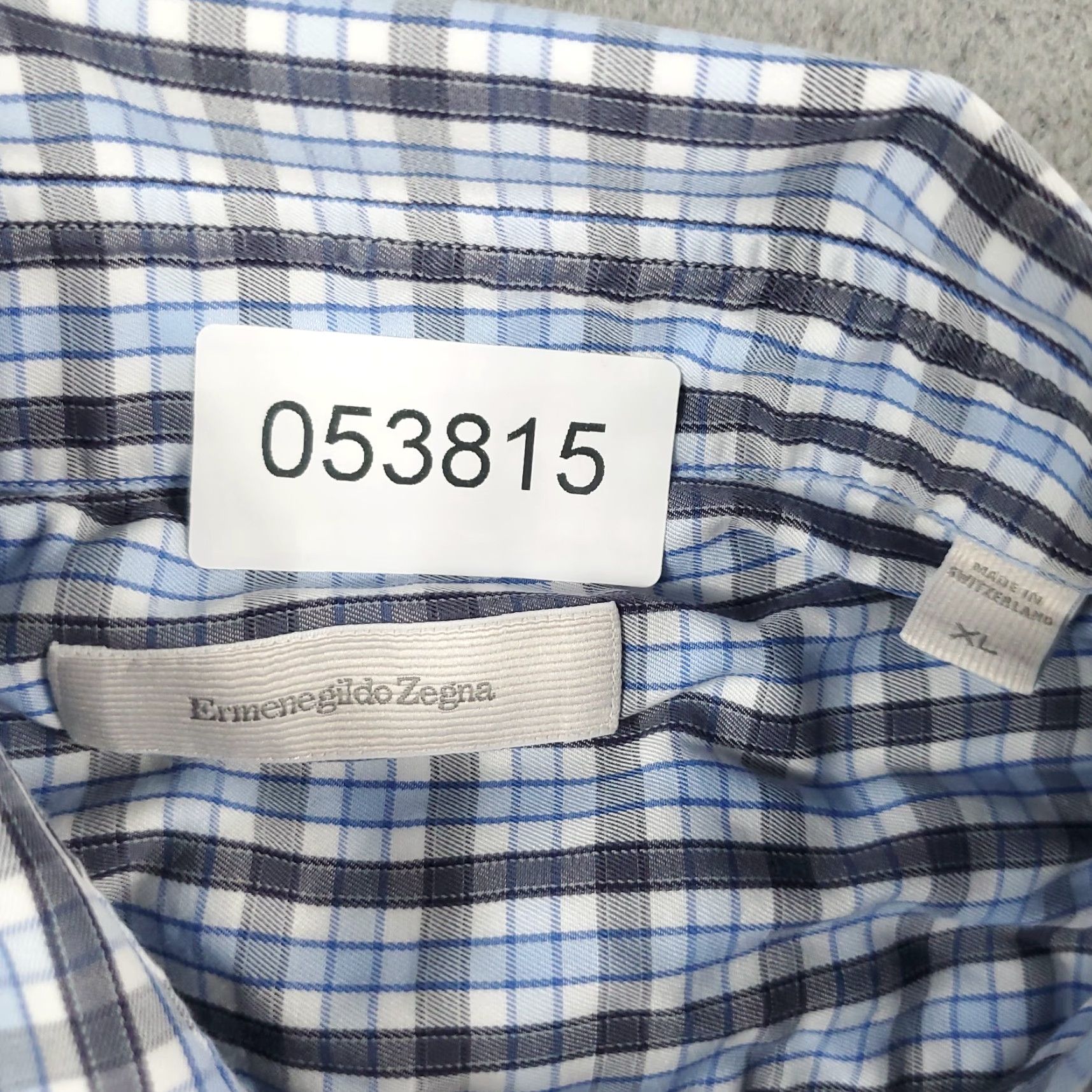 Ermenegildo Zegna Ermenegildo Zegna Blue Plaid Button-Up Shirt Men’s XL Long Sleeve Casual Modern Size US XL / EU 56 / 4 - 6 Thumbnail