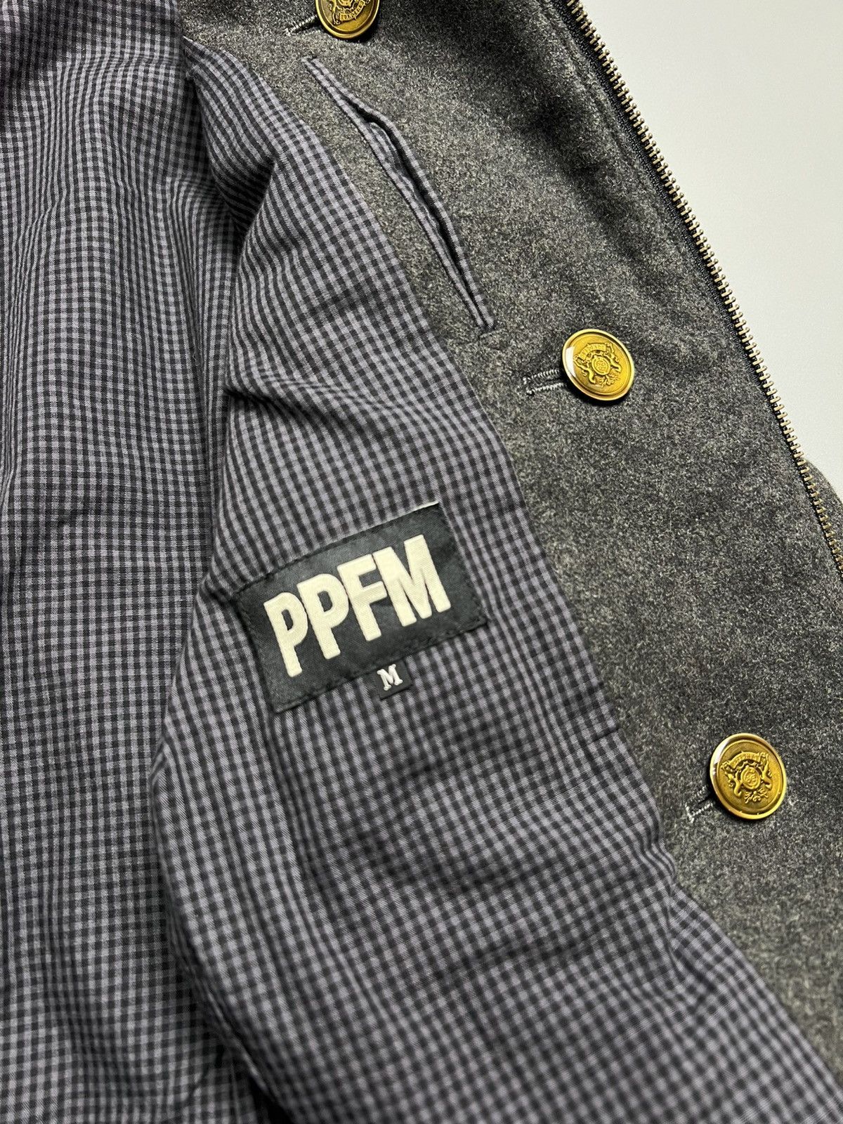 Japanese Brand × PPFM × Vintage Vintage 2000s PPFM Wool Coats With Hooded Size US M / EU 48-50 / 2 - 5 Thumbnail