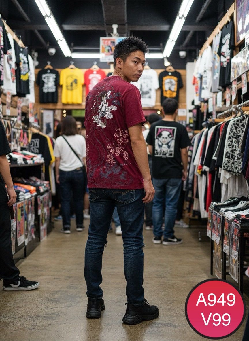 Karakuri Tamashii Karakuri Tamashi Sukajan Harajuku Tshirt A949 Size US L / EU 52-54 / 3 - 3 Thumbnail