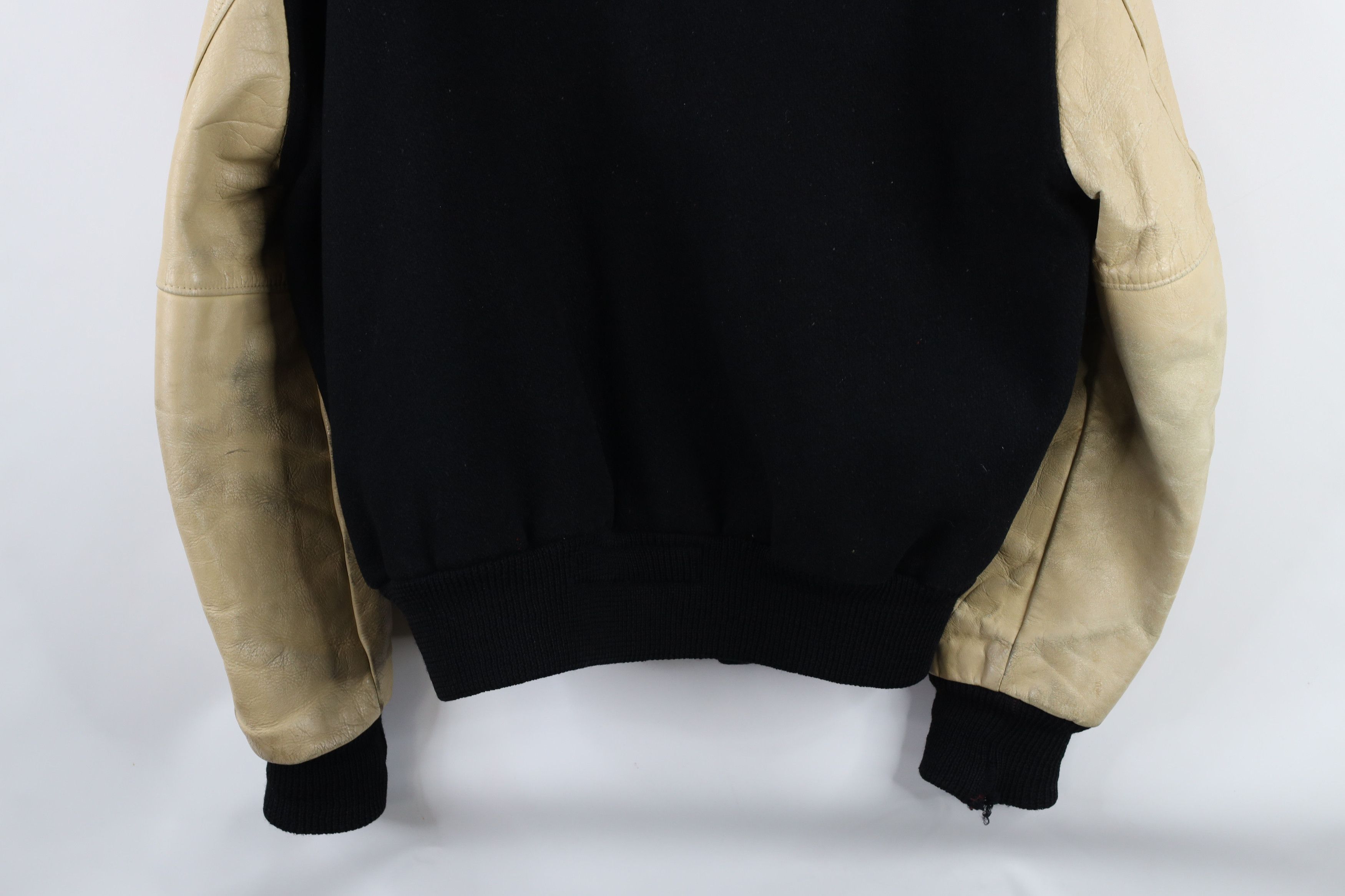 Vintage Vintage 60s 70s Streetwear Leather Varsity Letterman Jacket Size US XL / EU 56 / 4 - 20 Thumbnail