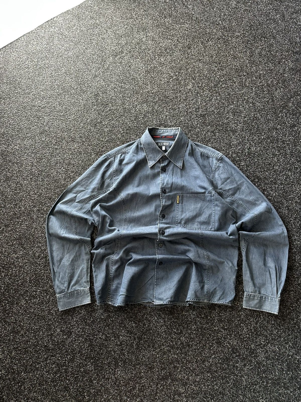 Armani × Vintage RARE🚨 ARMANI JEANS VINTAGE SHIRT LUXURY BUTTON UP 90s Size US L / EU 52-54 / 3 - 1 Thumbnail
