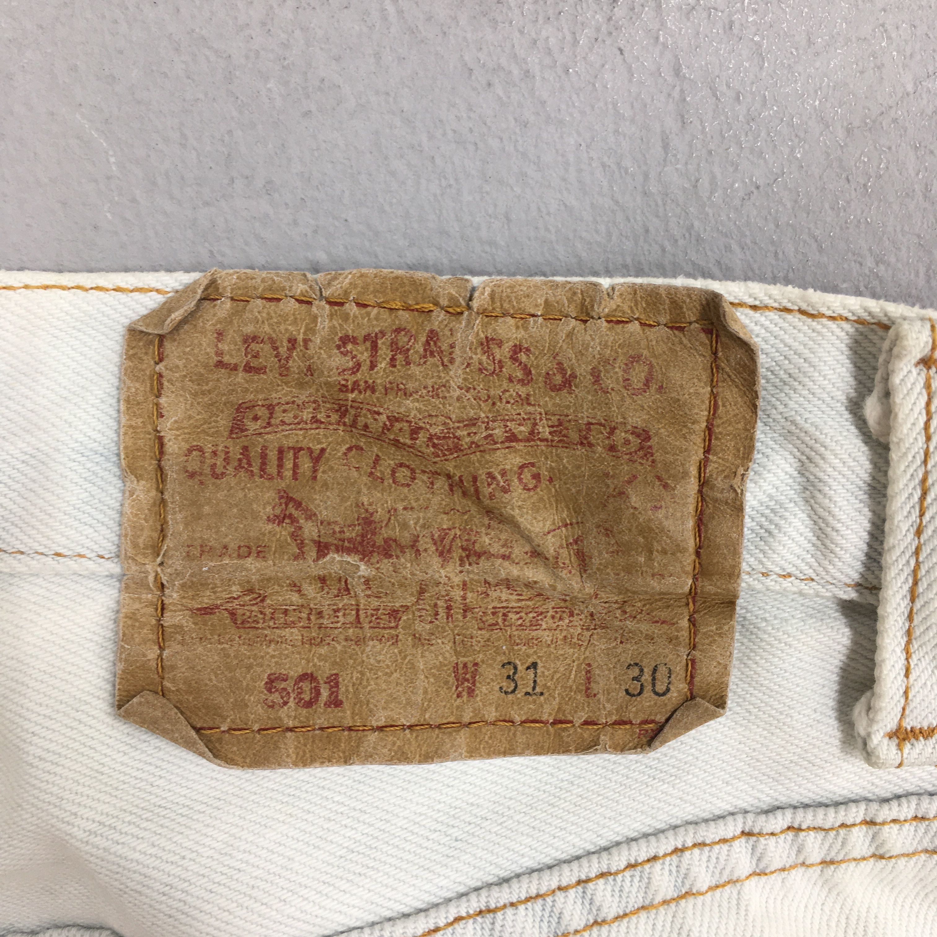 Levi's Size 29x27 Vintage 90s Levi's 501 Pale Blue Jeans S1932 Size US 29 - 12 Thumbnail