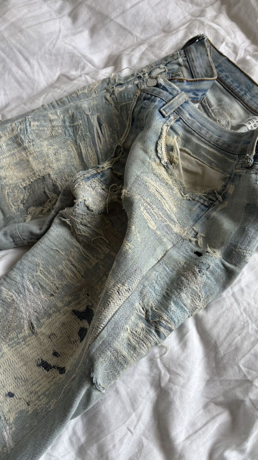 Maison Margiela ⓪ ⑩ GRAIL Maison Martin Margiela artisanal jeans repaired Size US 32 / EU 48 - 12 Thumbnail
