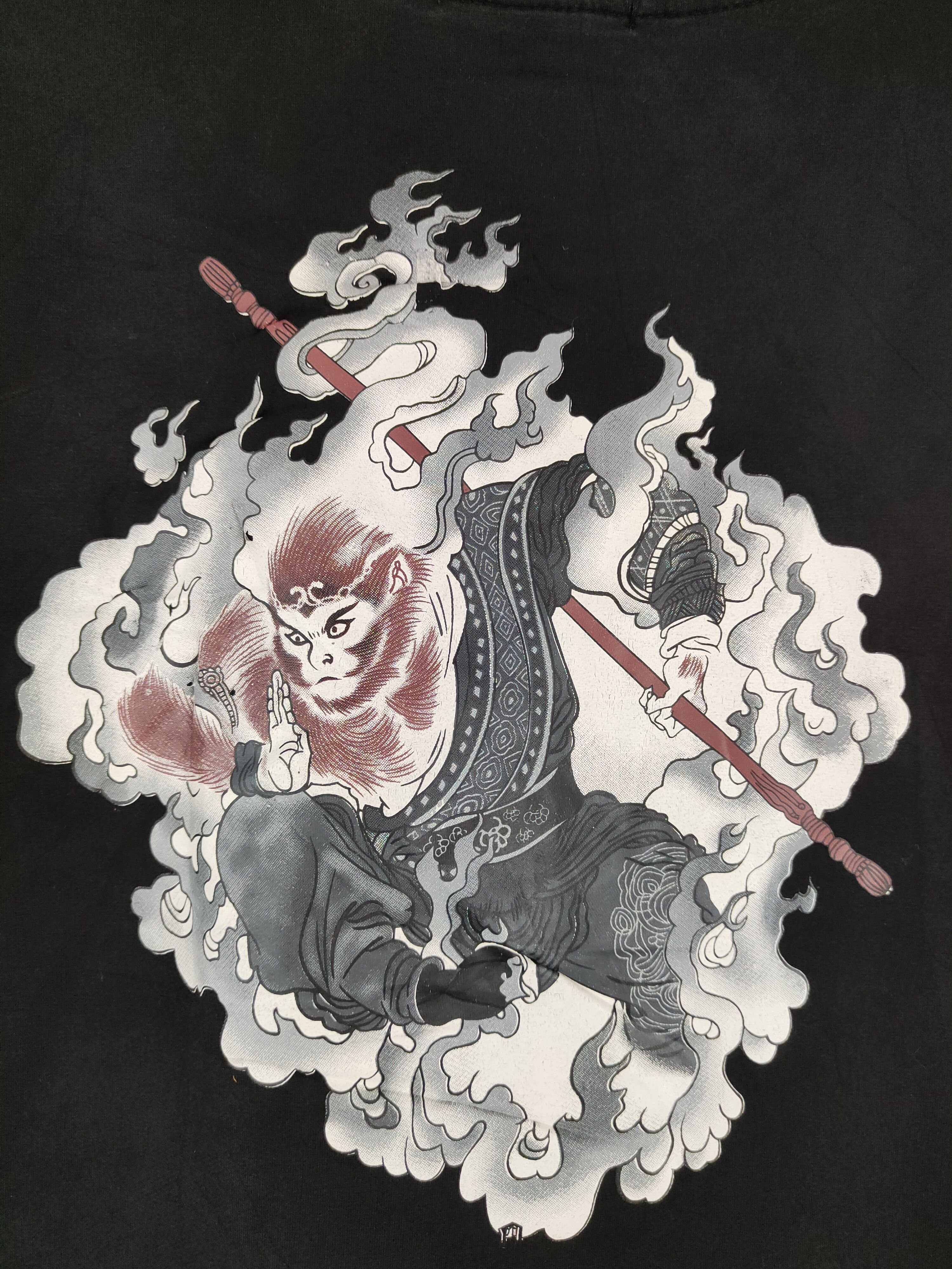 Japanese Brand O.Slangclaa monkey magic Black Sweatshirts #S2623 Size US M / EU 48-50 / 2 - 2 Thumbnail