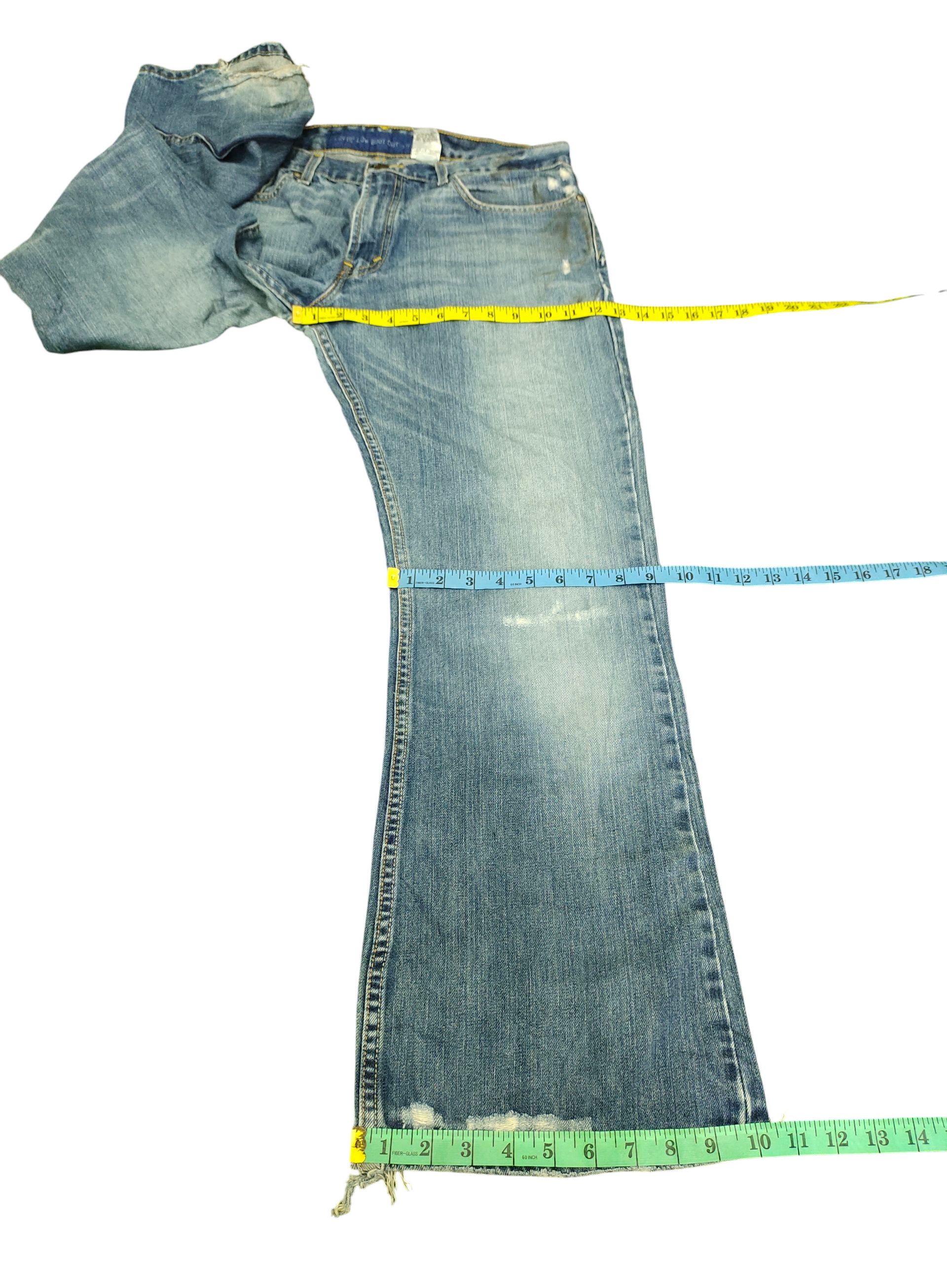 If Six Was Nine Flare Jeans Levis 527 Low Boot Cut Denim Distress Faded Size US 34 / EU 50 - 18 Thumbnail