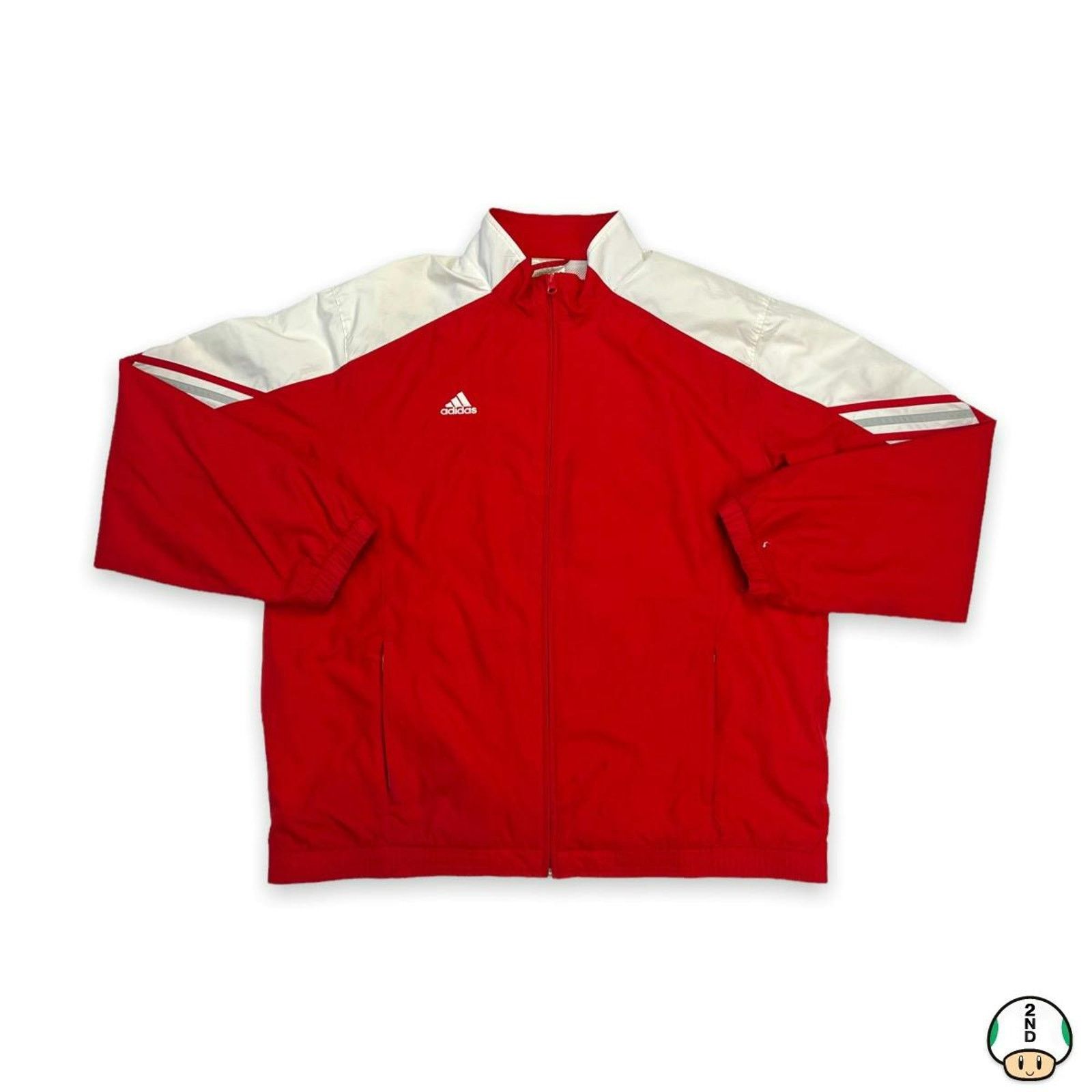 Adidas × Vintage Adidas Jacket Large Stripe Spell Out Zip Windbreaker Bomber Size US L / EU 52-54 / 3 - 1 Thumbnail