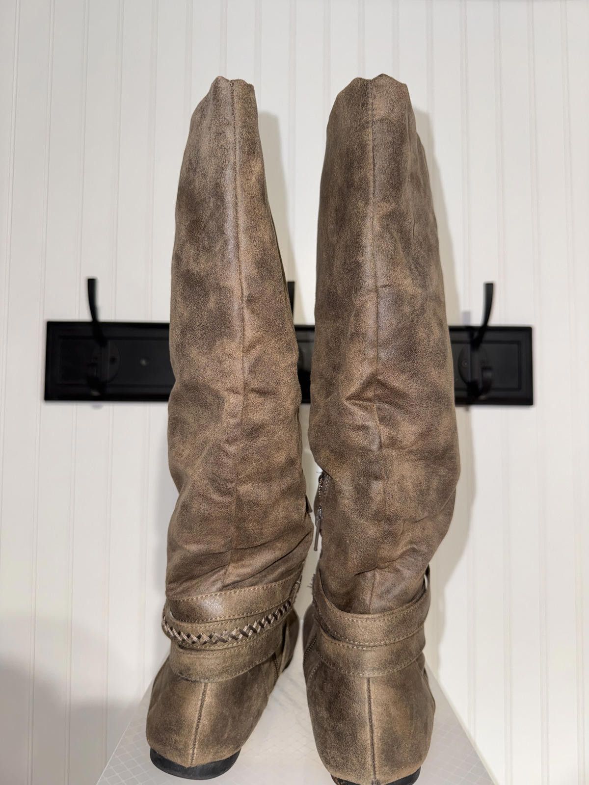 Kohl's Brown Mid-Calf Casual Boots with Decorative Strap Size US 8 / IT 38 - 3 Thumbnail