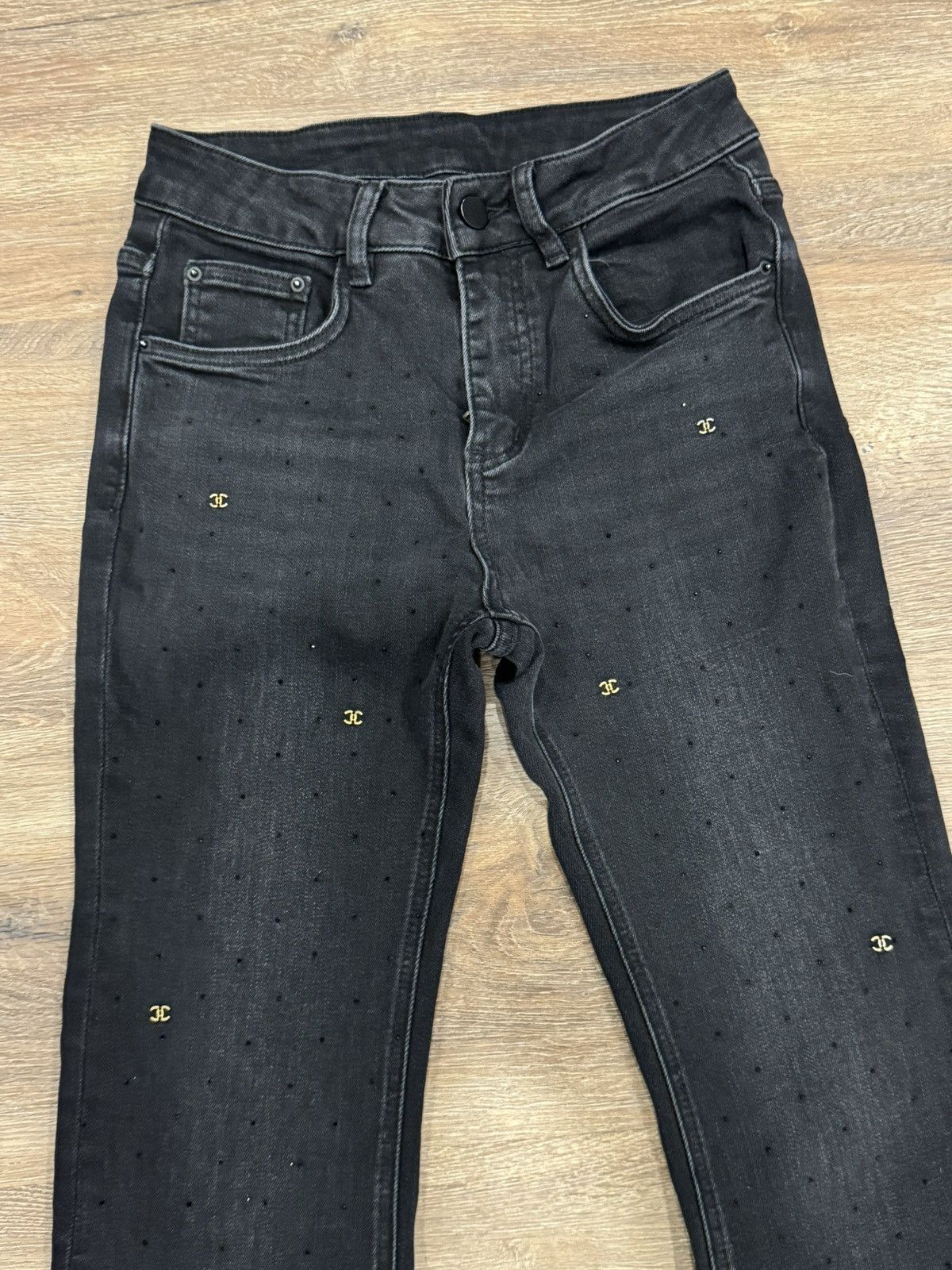 Japanese Brand Bedazzled Flare Denim Jeans Size US 30 / EU 46 - 6 Thumbnail