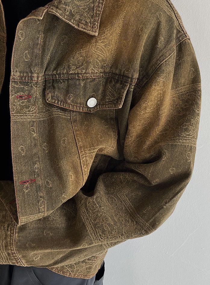 Japanese Brand × Vintage Retro punk paisley bandana washed denim jacket Size US M / EU 48-50 / 2 - 3 Thumbnail