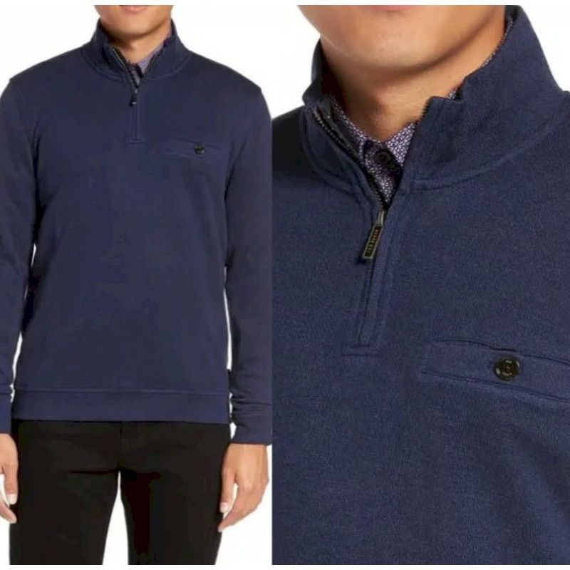 Ted Baker Ted Baker London Valerio Sweater 1/4 Zip Pullover Sz 6 L/XL Size US L / EU 52-54 / 3 - 1 Thumbnail