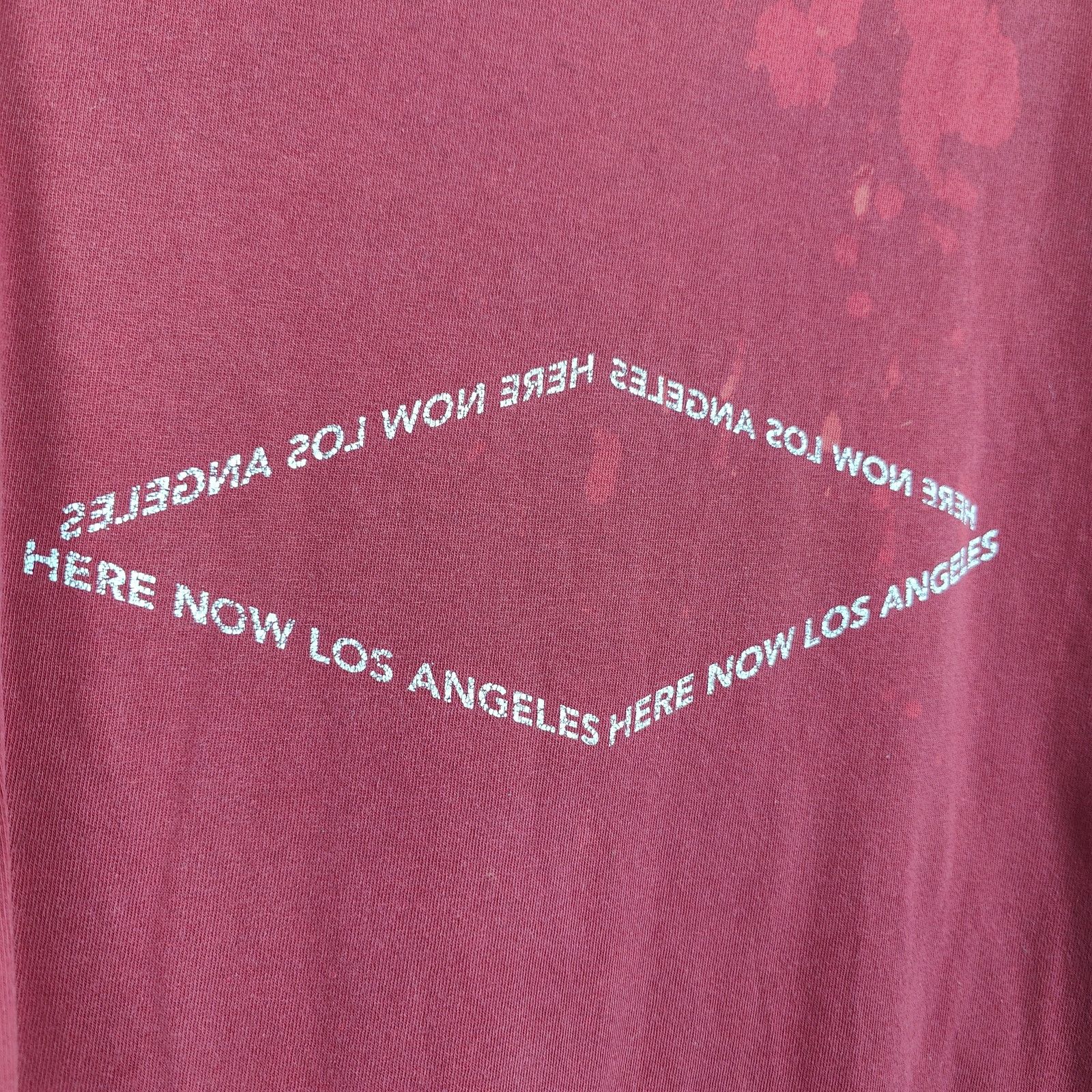 Russell Athletic Vintage Los Angeles Here Now T-Shirt Mens Medium Red 90s Size US M / EU 48-50 / 2 - 2 Thumbnail