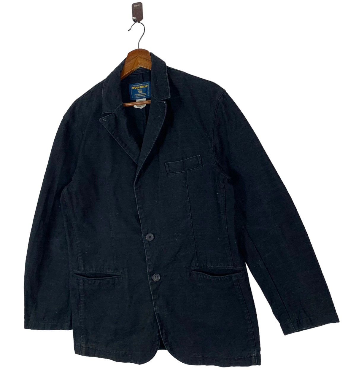 Vintage × Woolrich Woolen Mills Vintage Woolrich Woolen Mills Cotton Black Jacket Size L / US 10 / IT 46 - 2 Thumbnail