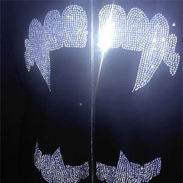 VIBE Rhinestone Teeth Full Zip y2k Hoodie Gothic Style Size US XL / EU 56 / 4 - 5 Thumbnail