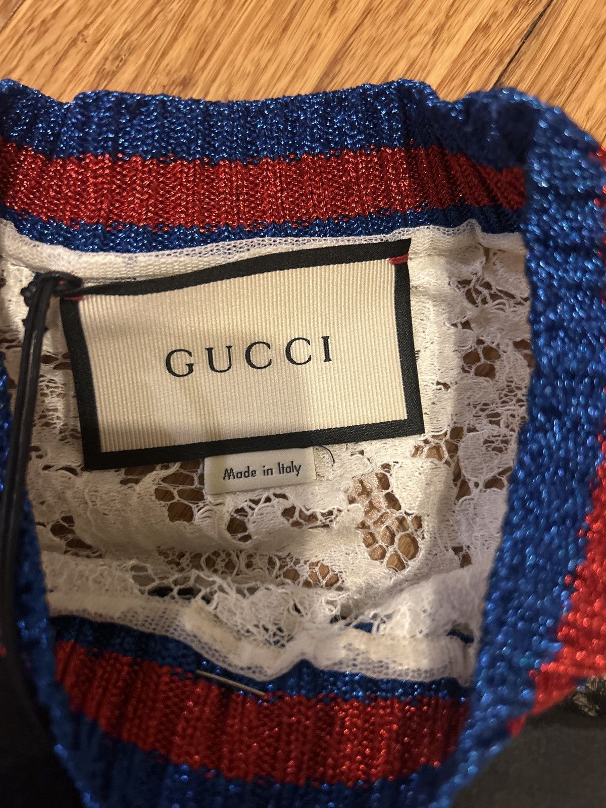 Gucci Gucci Lace Sweatshirt with Black Bow size S 457921-X5M12 Size S / US 4 / IT 40 - 9 Thumbnail