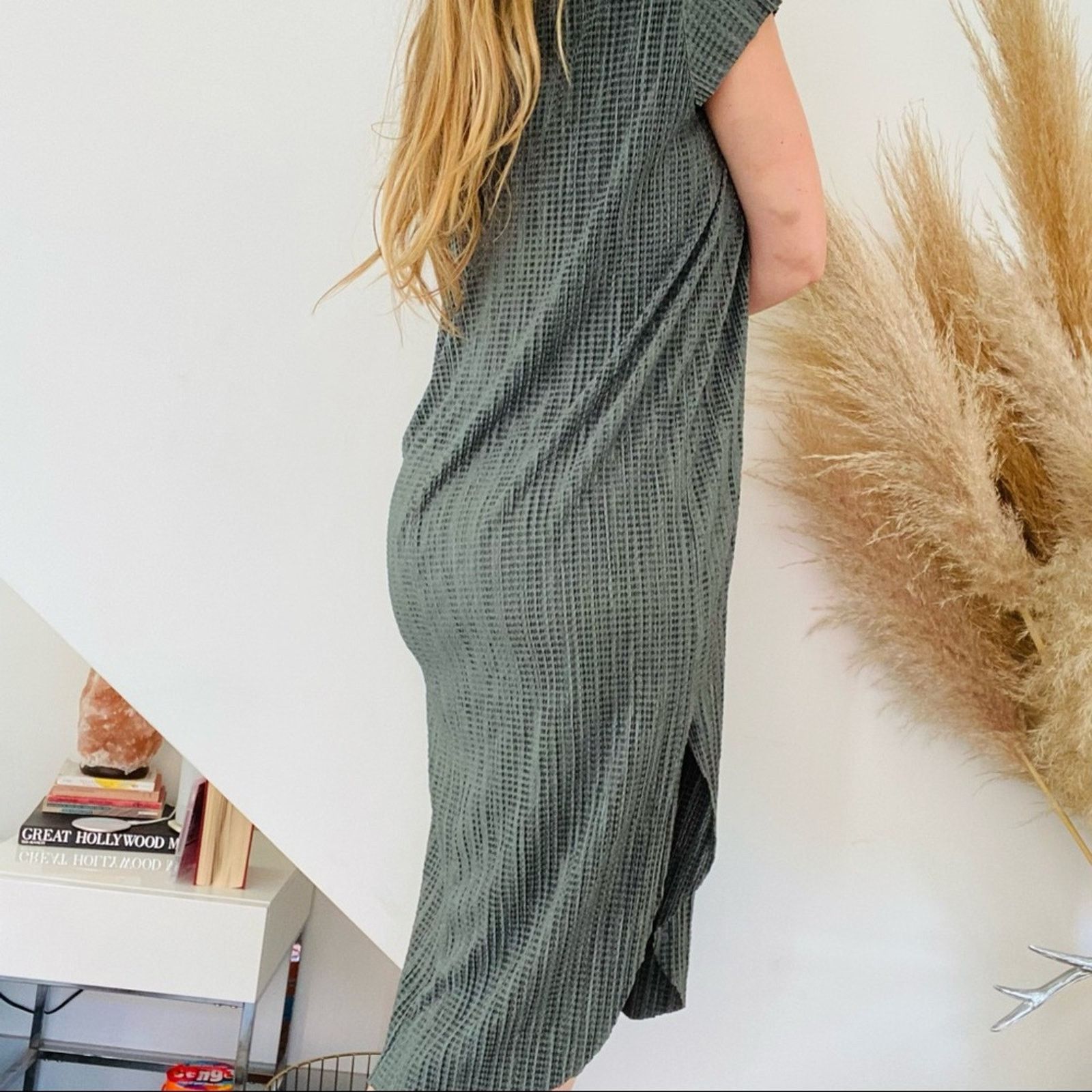 Utility Square-Neck A-Line Midi Dress