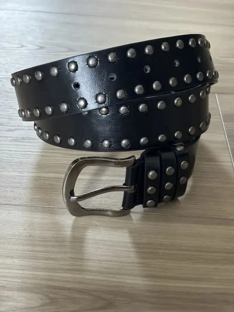 Japanese Brand × Vintage H1 - Vintage Rock Studded Belt (black) Size 32 - 2 Thumbnail