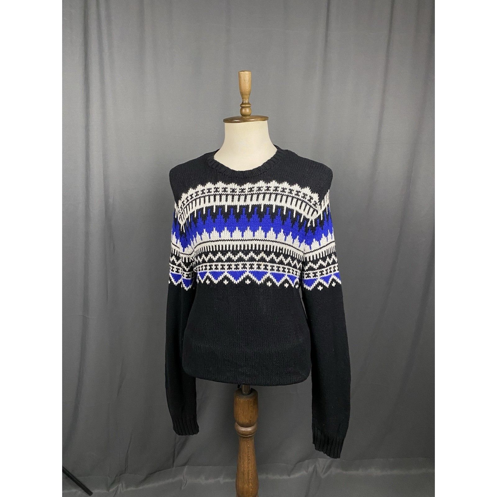 Polo Ralph Lauren Polo Ralph Lauren VTG Heavy Knitted Men's Black Crewneck Swe Size US XL / EU 56 / 4 - 2 Thumbnail