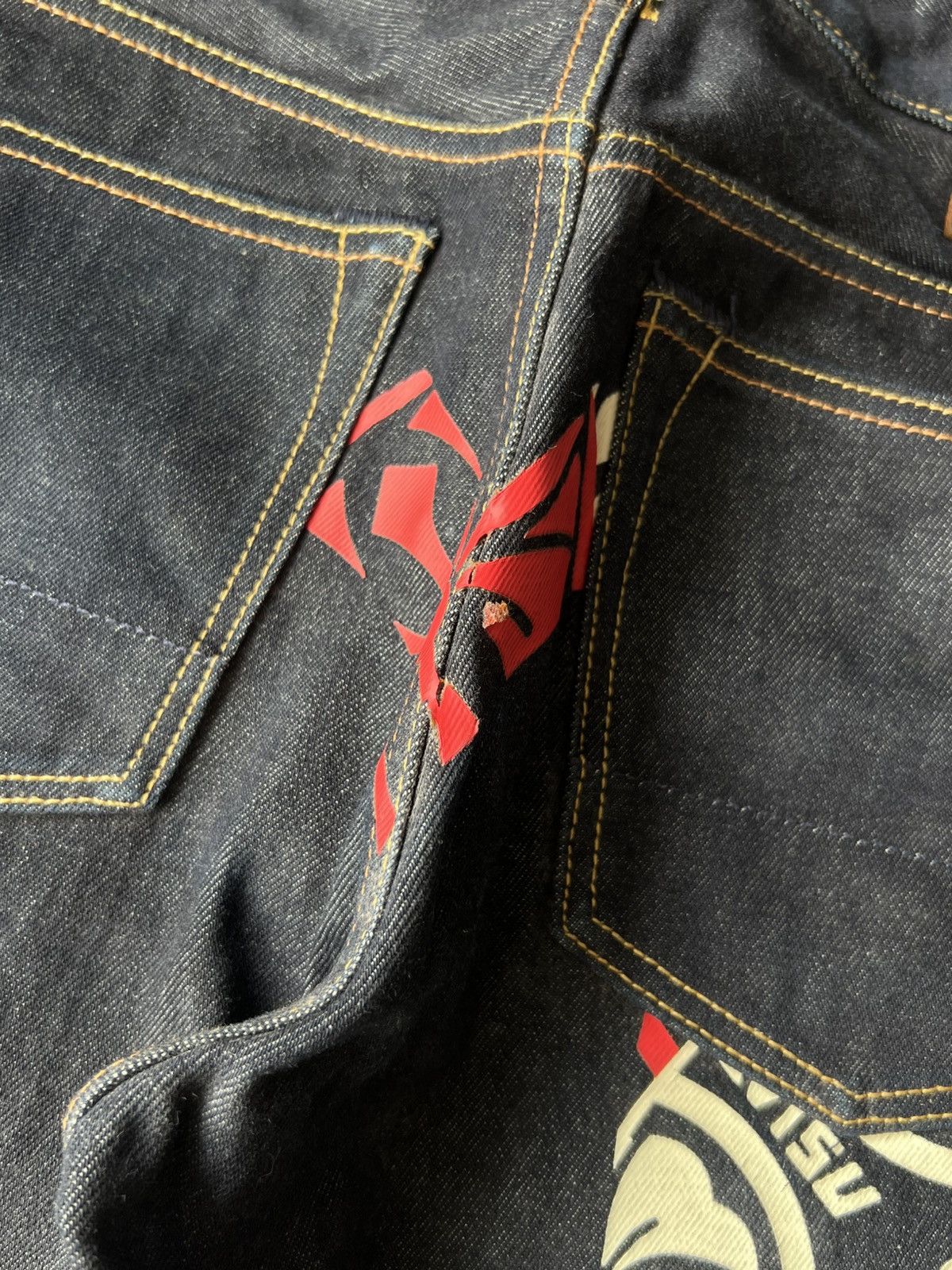 Evisu Evisu - Carrot Fit Kamon Seagull Pattern Daicock Jeans Size US 30 / EU 46 - 8 Thumbnail