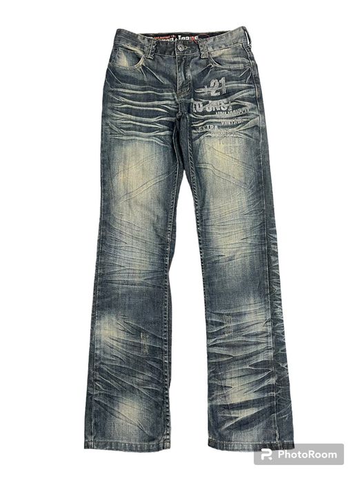 If Six Was Nine ⚡️ JAPANESE BRAND MUD MAX SKULL FLARE JEANS