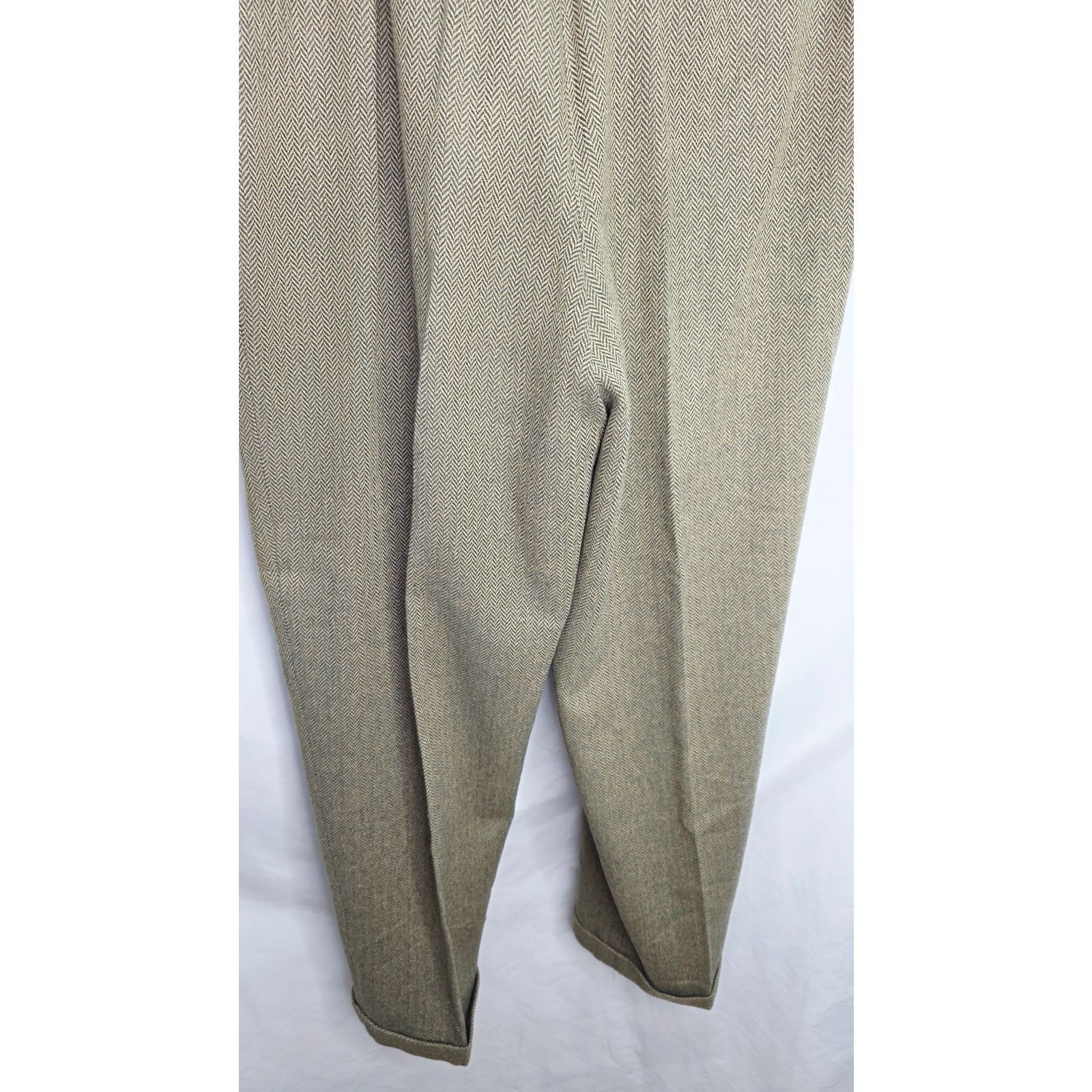 Liz Claiborne Vintage Liz Claiborne Wool Blend Pants Herringbone Brown Size 34" / US 12 / IT 48 - 5 Thumbnail