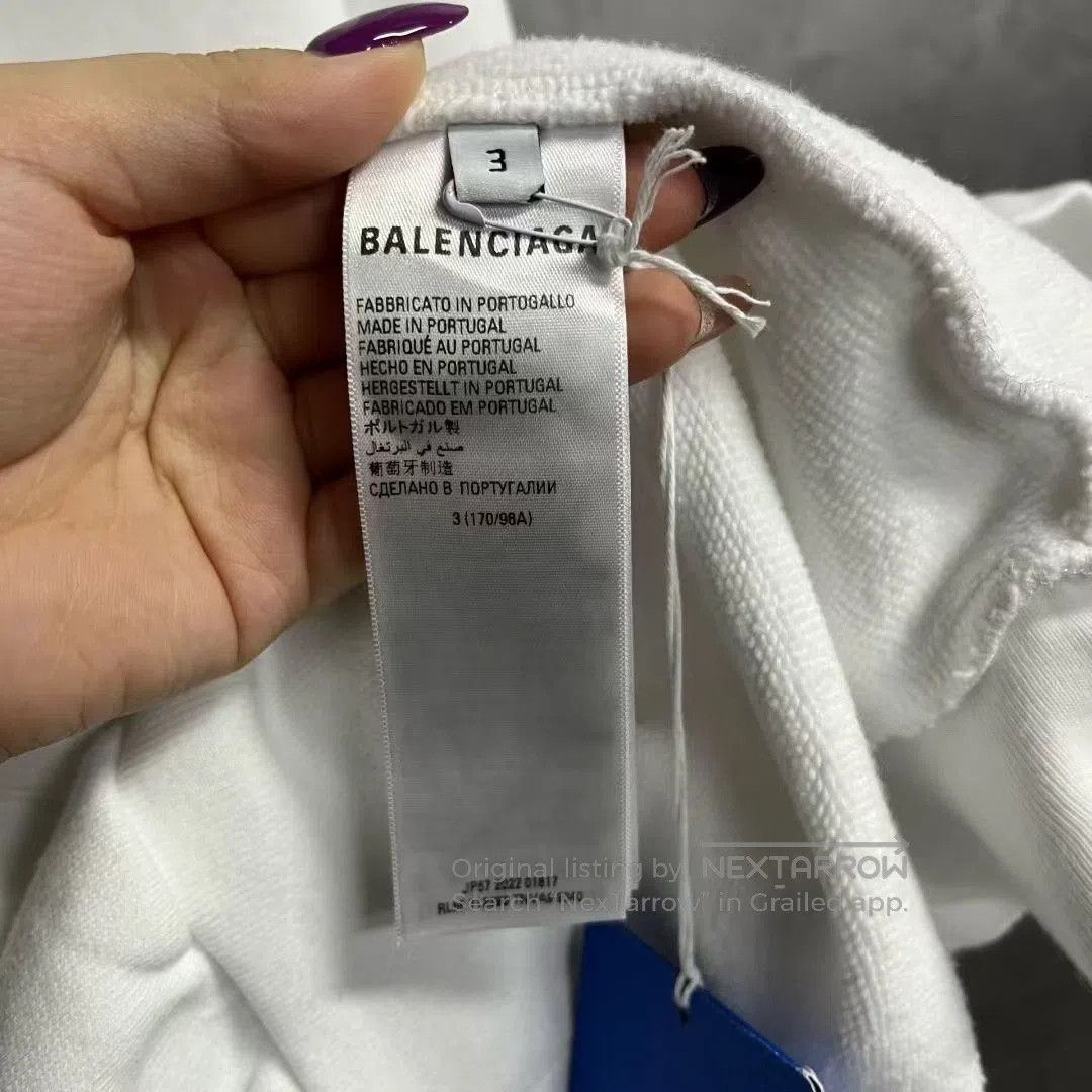 Balenciaga Balenciaga Logo Print White Hoodie. Size US L / EU 52-54 / 3 - 4 Thumbnail