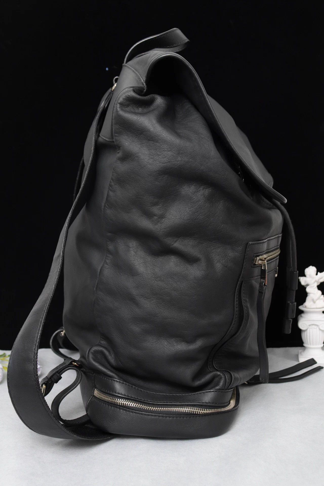 Balenciaga Balenciaga Black Leather Backpack Size ONE SIZE - 3 Thumbnail
