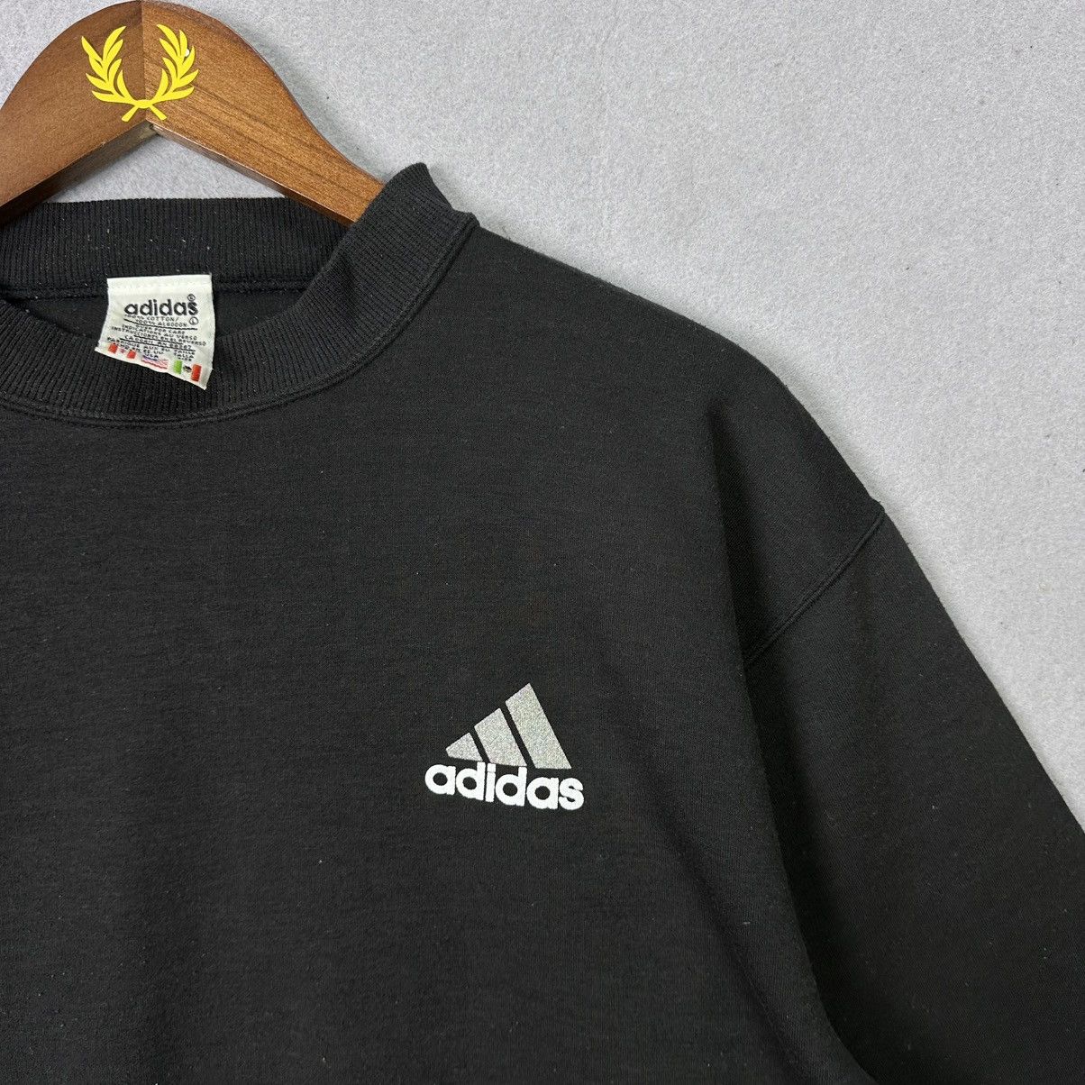 Adidas Vintage Adidas Crewneck Sweatshirt Made in USA Double Logo Size US L / EU 52-54 / 3 - 4 Thumbnail