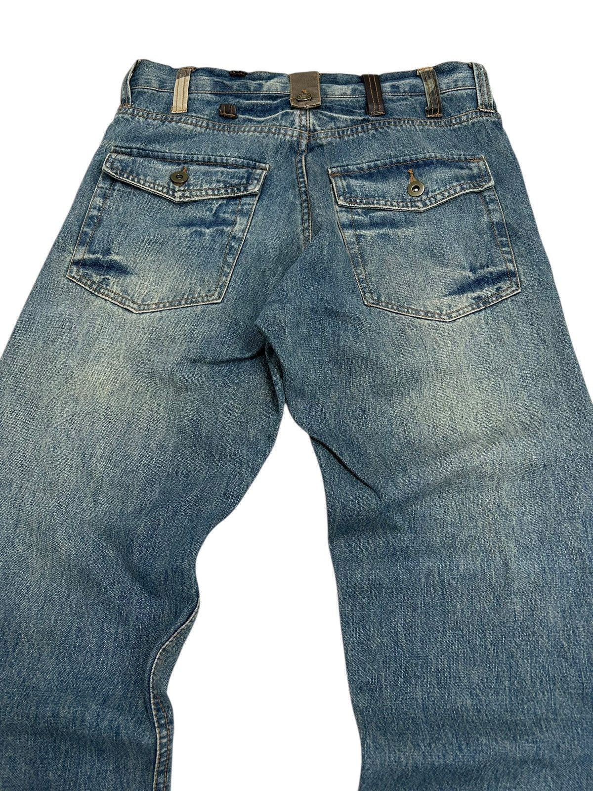GOSTAR DE FUGA Strange Heaven Double Waist Clawn Mark Whisker Light Washed Size US 30 / EU 46 - 13 Thumbnail