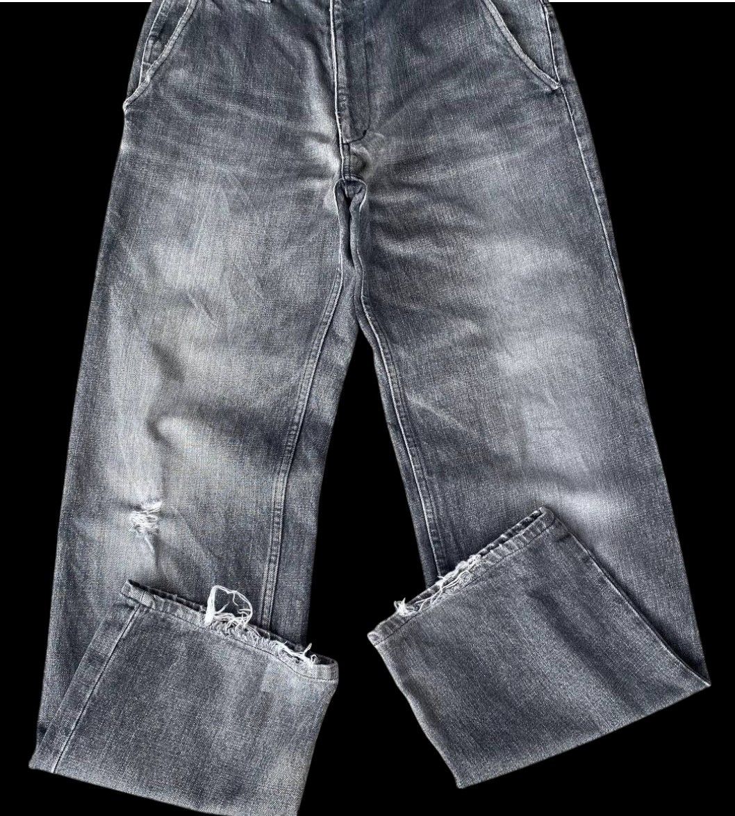Takeo Kikuchi BJ6-19 VTG JAPAN TAKEO KIKUCHI DISTRESSED FADED GREYWASH Size US 29 - 12 Thumbnail