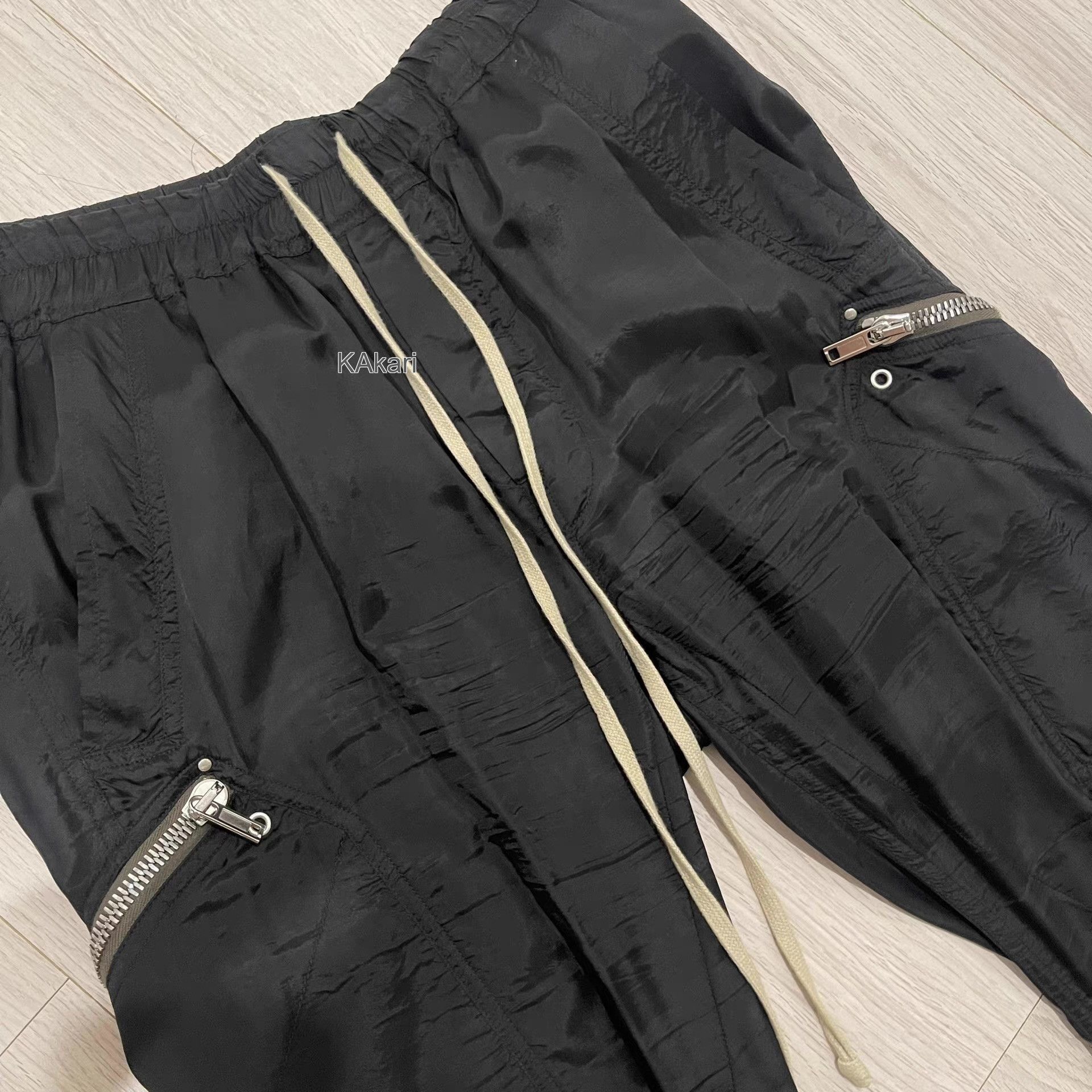 Rick Owens Black Cargo Pants with Zipper Pockets Size 34 Size US 34 / EU 50 - 3 Thumbnail