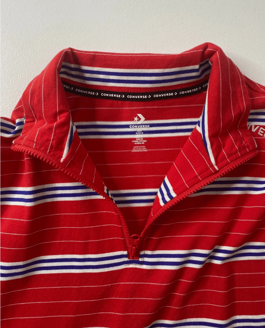Converse Converse Striped Quarter Zipped Sweatshirt Size US S / EU 44-46 / 1 - 5 Thumbnail