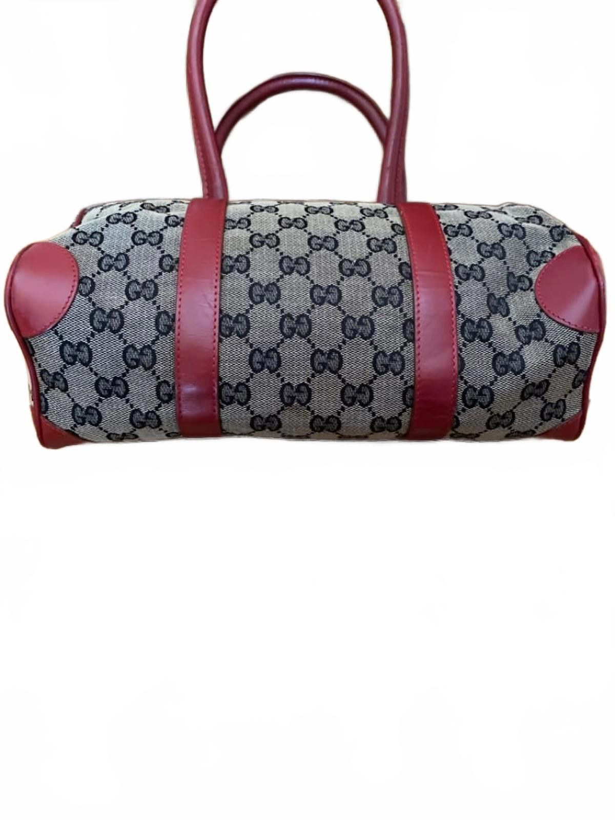 Gucci Gucci - Monogram Canvas and Red Leather Handbag Size ONE SIZE - 5 Thumbnail