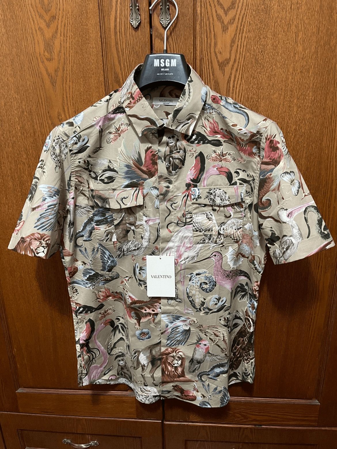 Valentino Sz 40 Valentino Animal Pattern Shirt-2508 Size US L / EU 52-54 / 3 - 1 Thumbnail