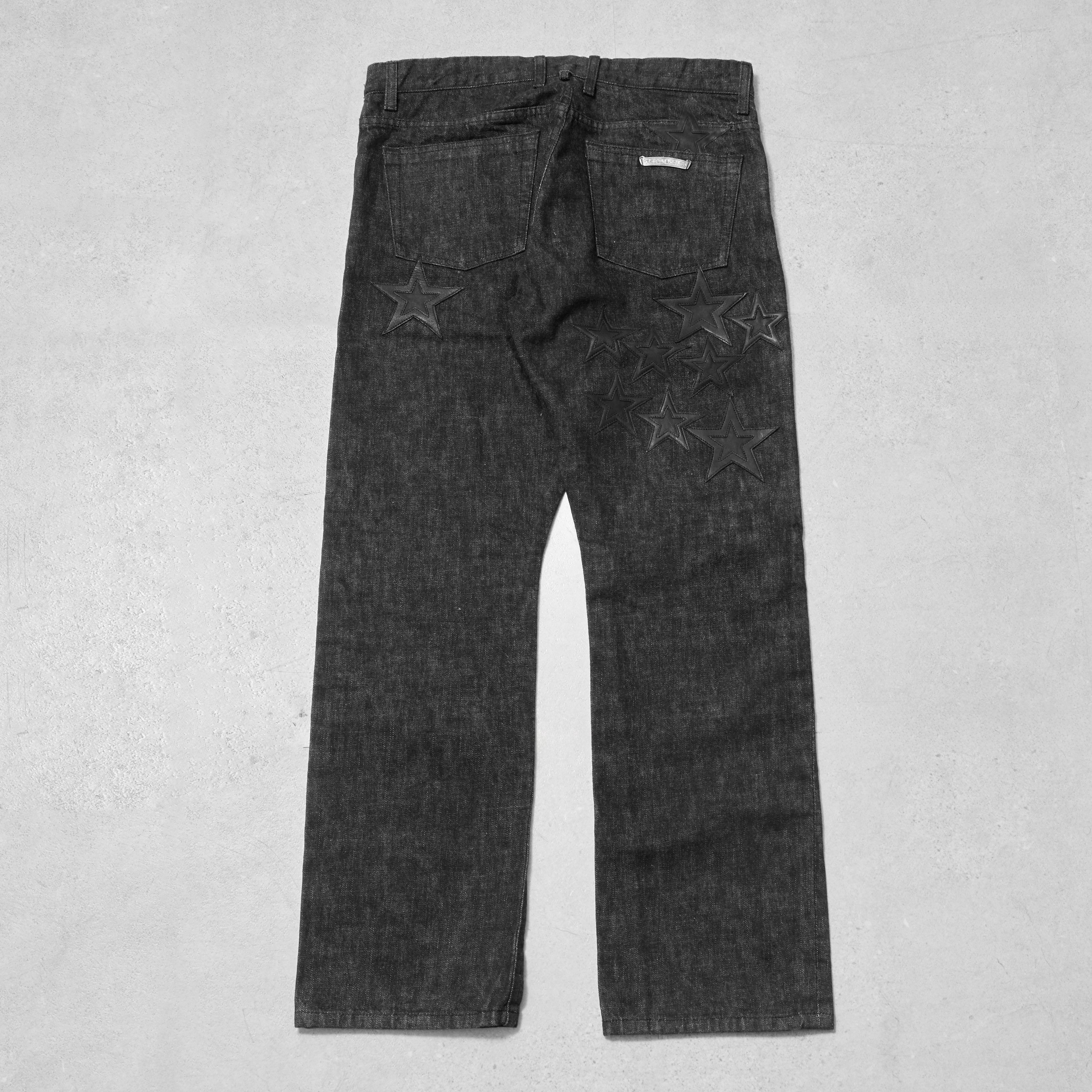 Chrome Hearts CHROME HEARTS Black Double Knee Star Patches Denim Size US 34 / EU 50 - 6 Thumbnail