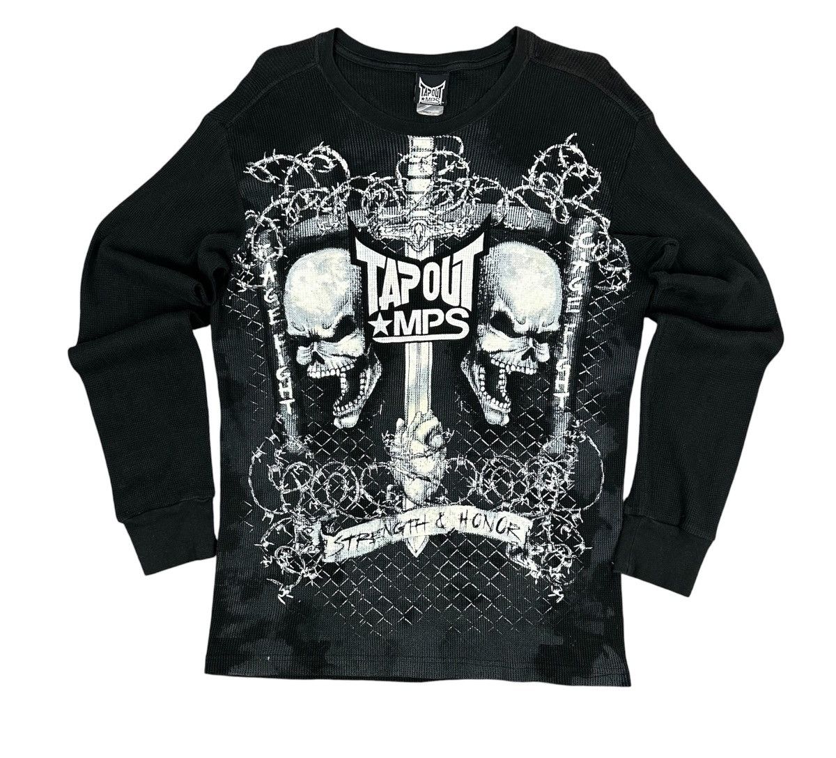 Tapout Rare🔥Tapout MPS Long Sleeve Waffle Knit Thermal Shirt Size US M / EU 48-50 / 2 - 1 Thumbnail