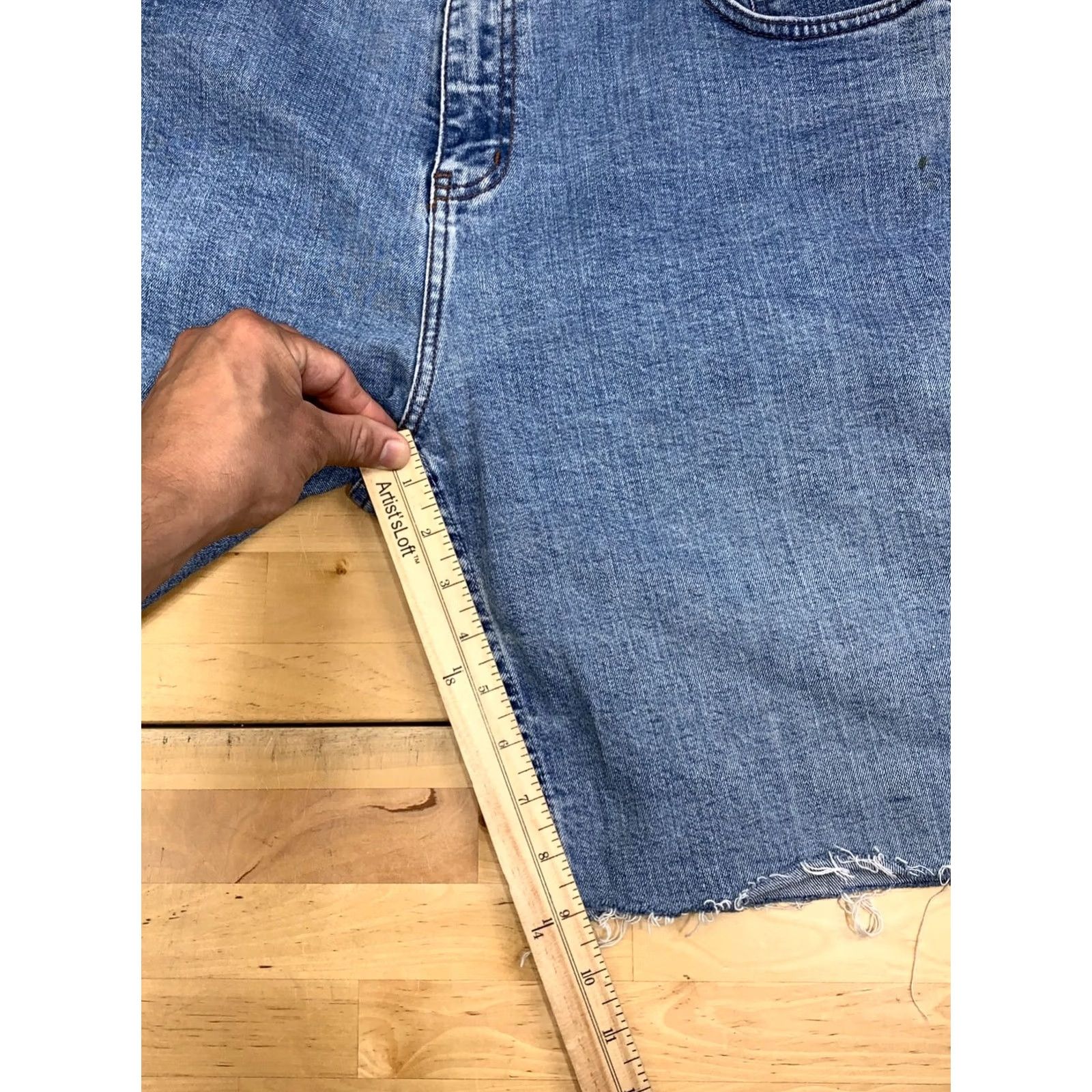 Harley Davidson Harley-Davidson Denim Jean Shorts Men 34 Jorts 9" Inseam Casual Blue Denim - Harley-Davidson Mens 34 Regular Short Style Biker Pockets Summer Spring Size US 34 / EU 50 - 7 Thumbnail